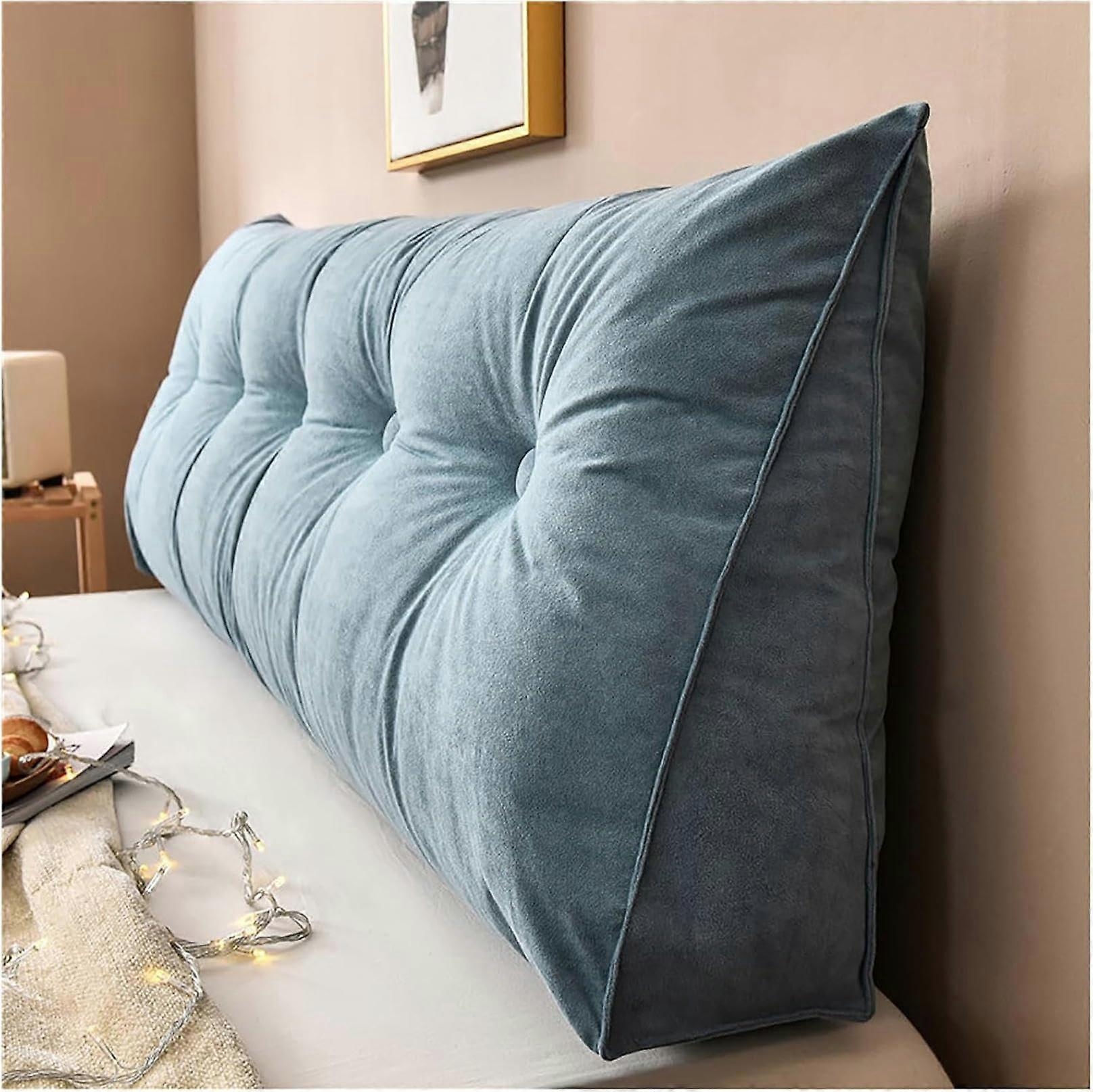 Wedge Pillows Headboard, Large Triangular Reading Pillow, Lumbar Support Cushion, Waist Backrest