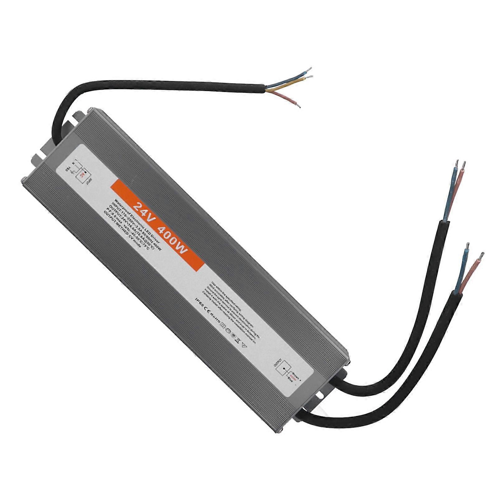 400W 24V DIRECT CURRENT Power Supply Unit IP67 Impermeable Authentication Aluminum Case Building Upgraded For Continuous Outdoor Action Multicolor