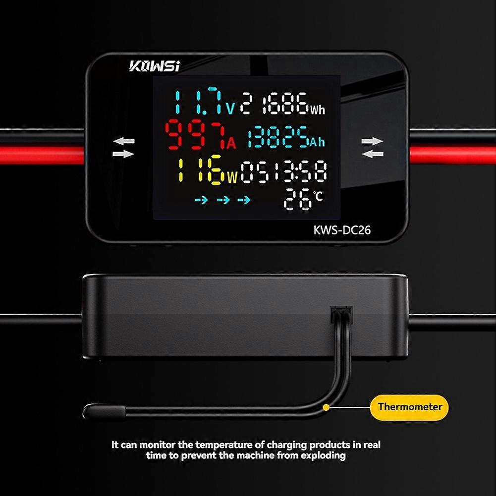 KOWSI KWS-DC26 Battery Charging Tester DC Tester Voltmeter Ammeter Battery Capacity Detector XT90 Plug 35A for Outdoor Power