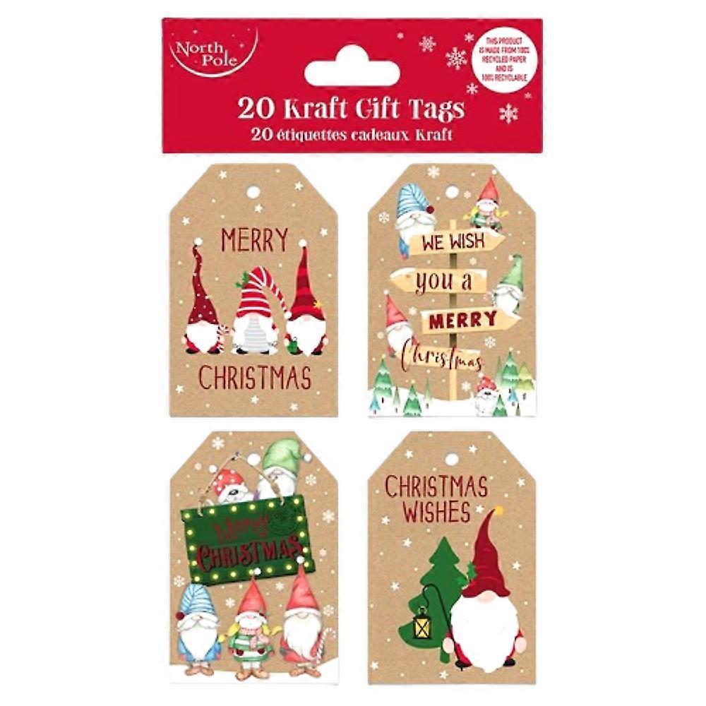 Kraft Gonk Gift Tags (20 Pack)