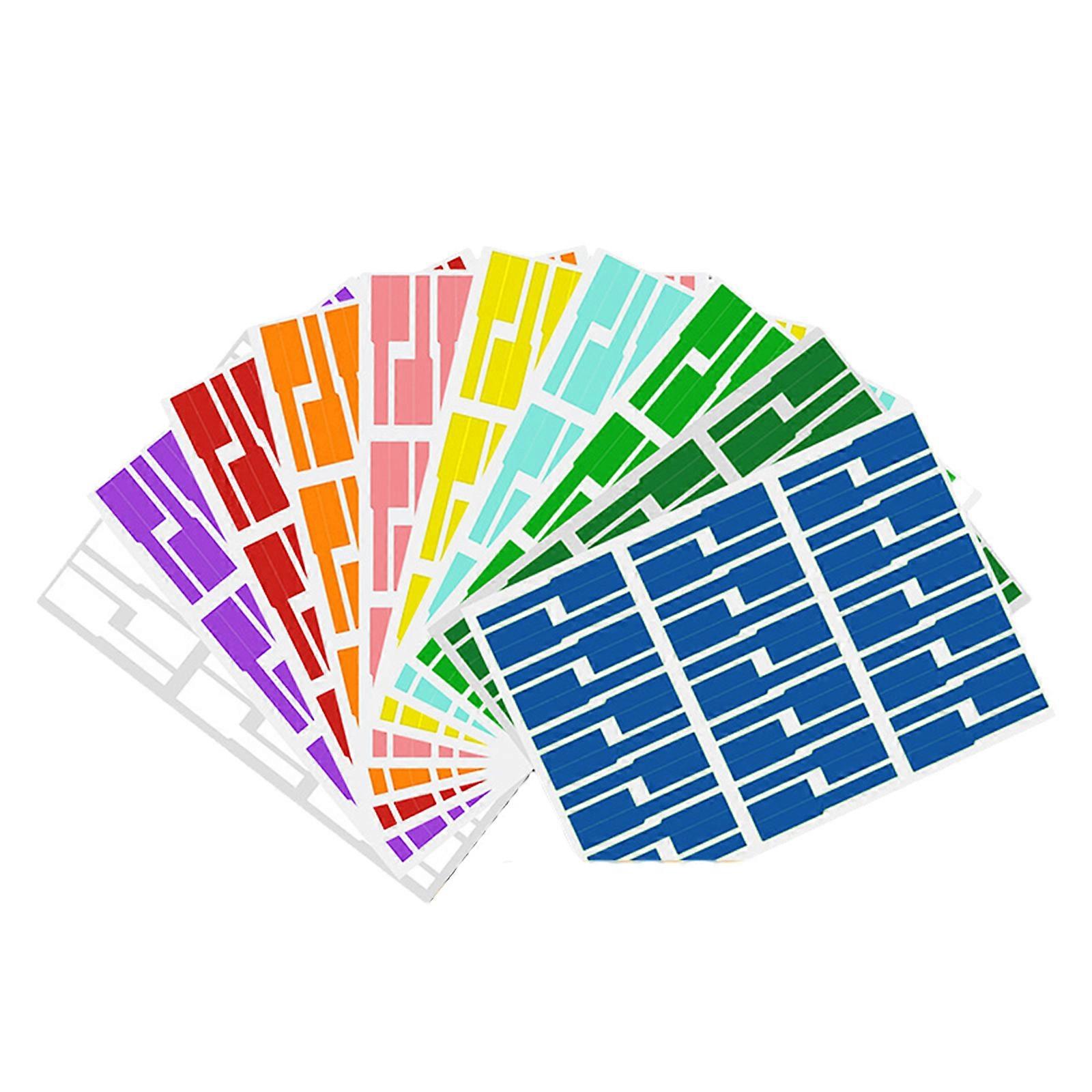 300Pcs Colorful Cable Labels Cable Labelling Labels, Waterproof Self-Adhesive Cable Labels Multicolor