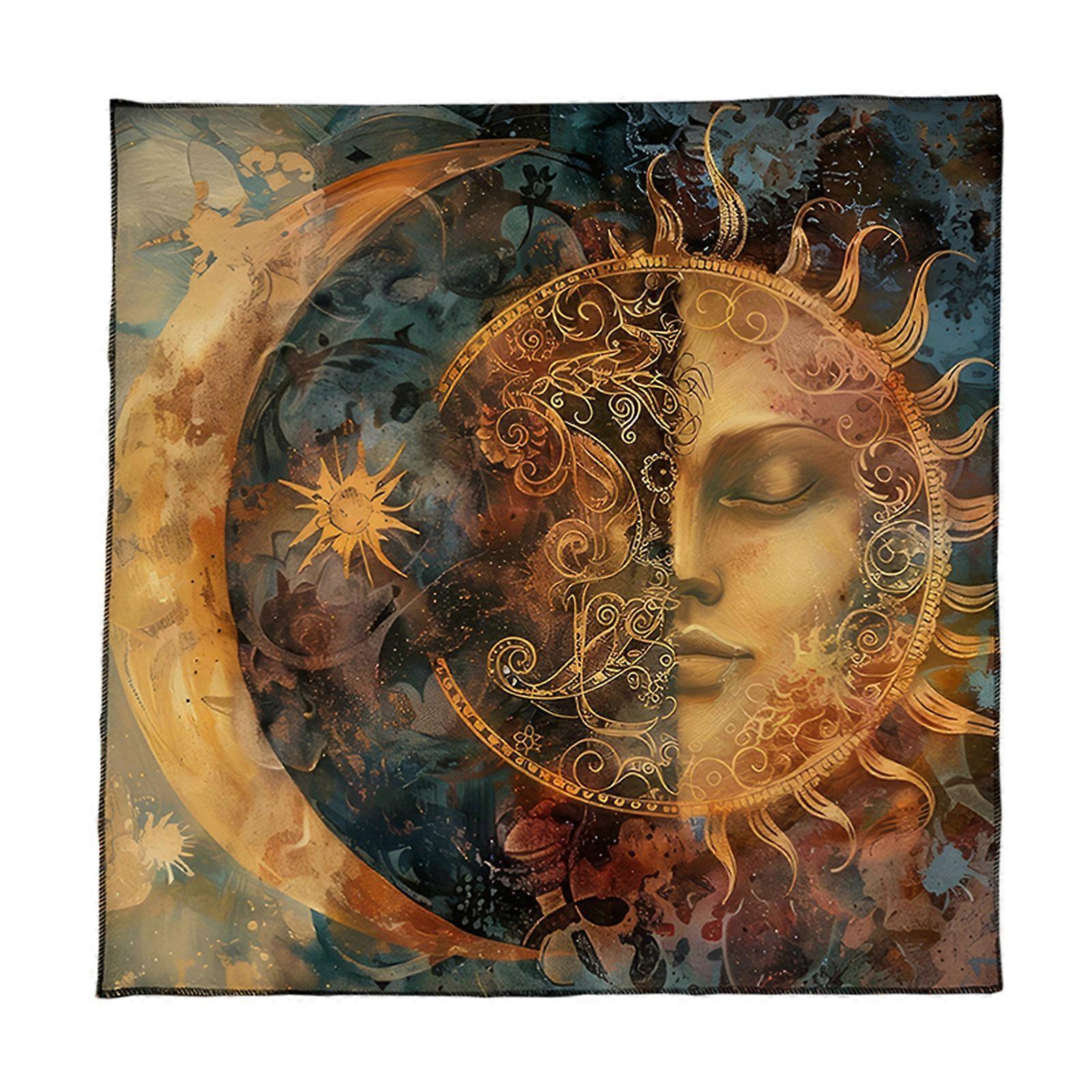 Premiums Velvets Tarots Tablecloth Multiple Size Mystical Fade Resistant Washable Board Game Accessory  75x75cm