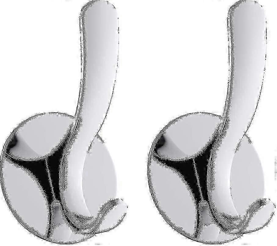 ステンレススチール製のドリルなしバスルームタオルとローブフックセット、研磨された表面、2個入り