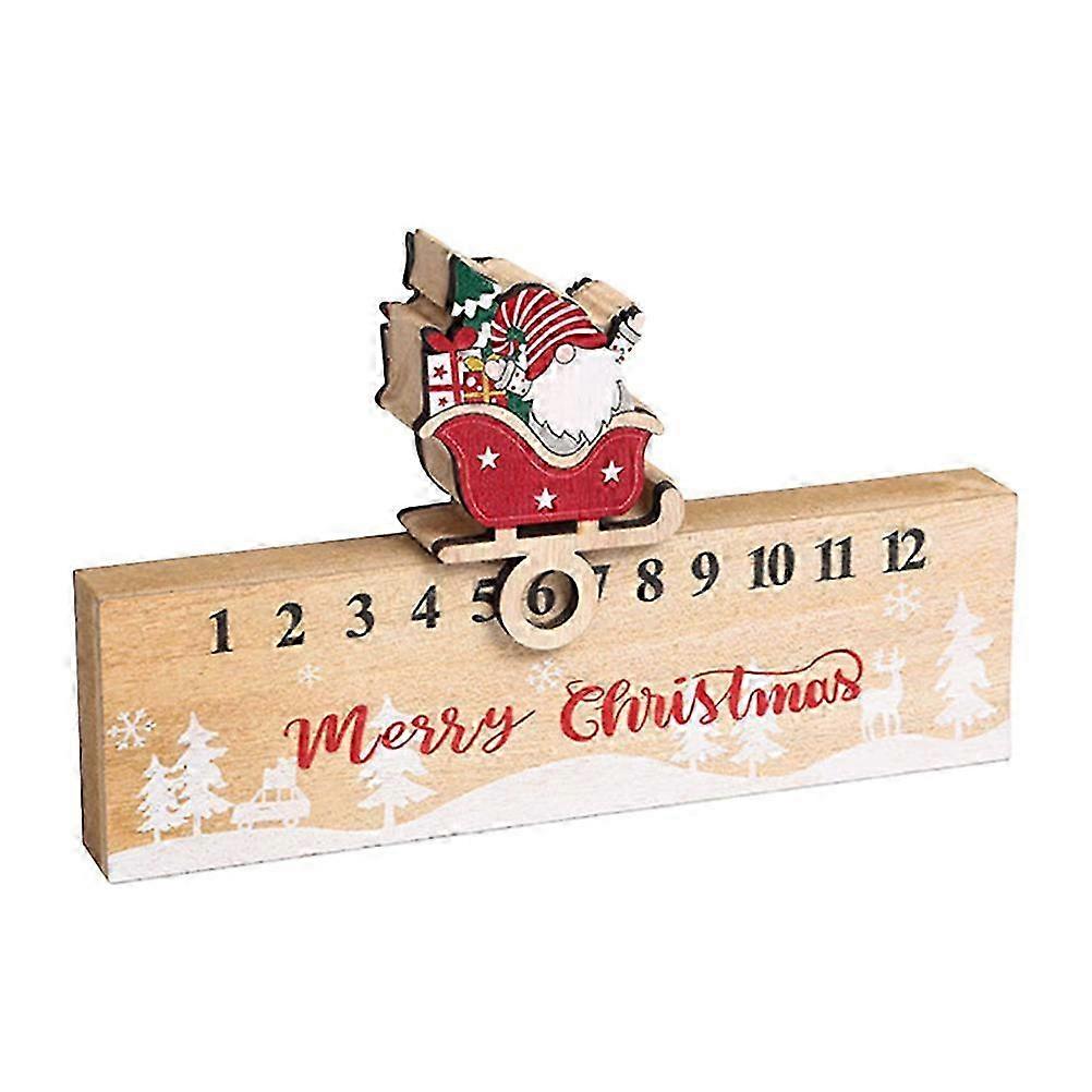 Advent Calendar for Christmas Decor - Wooden Countdown Ornament