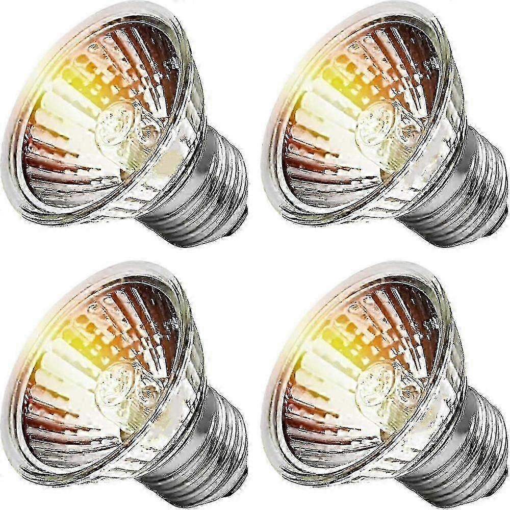 4-Pack UVA UVB Heat Lamp Bulbs for Reptile Terrariums and Turtle Tanks