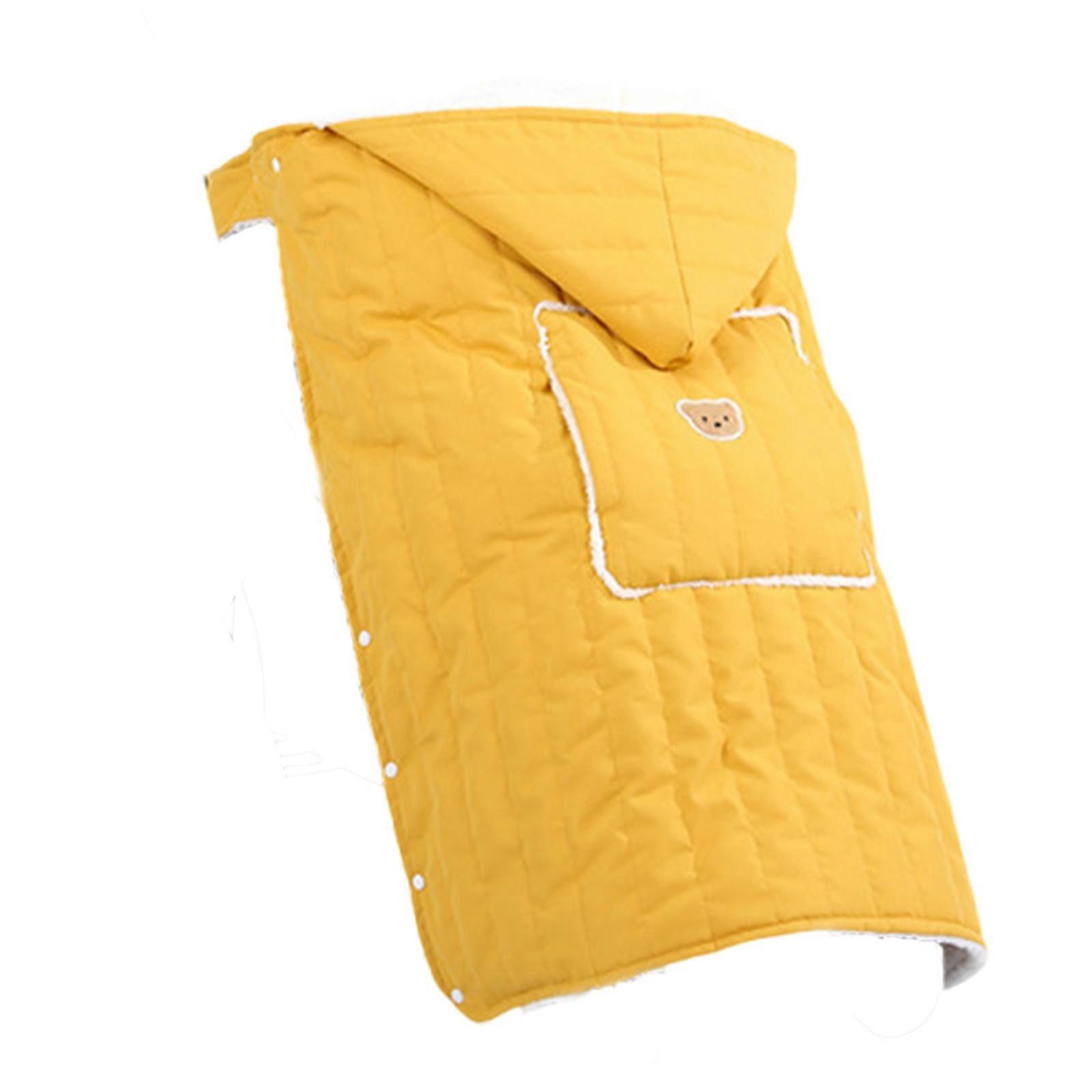 Cozy Infant Strollers Blanket with Soft Fleece Lining Thickened Fleece Baby Blanket Large for Cold Weather Protections  Yellow