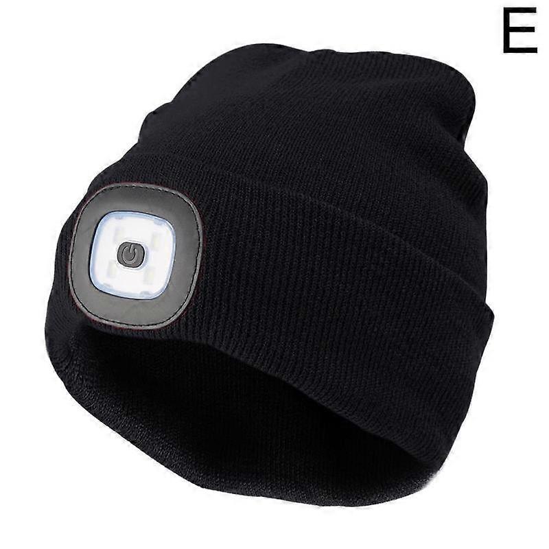 LED Beanie Hat with Light Up Function Soft Knitted Cap for Men Women Unisex