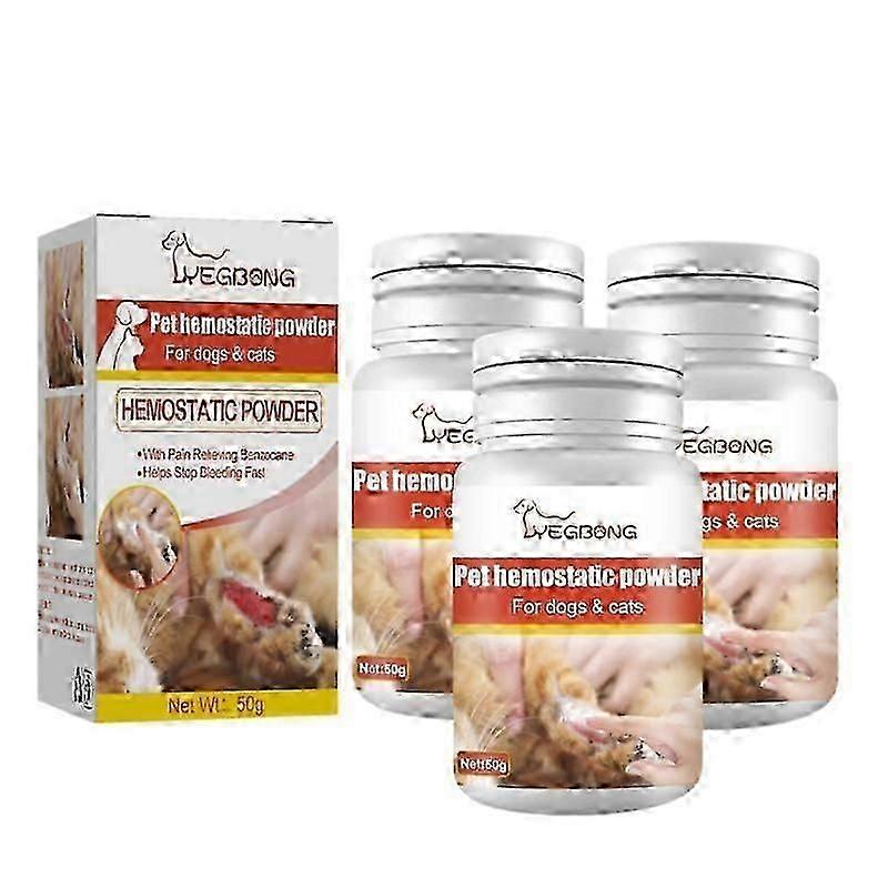 Yegbong Pet αιμοστατική σκόνη ανακούφισης τραυμάτων κατοικίδιων ζώων που θεραπεύει τη σκόνη καθαρισμού πληγών γατών και σκύλων