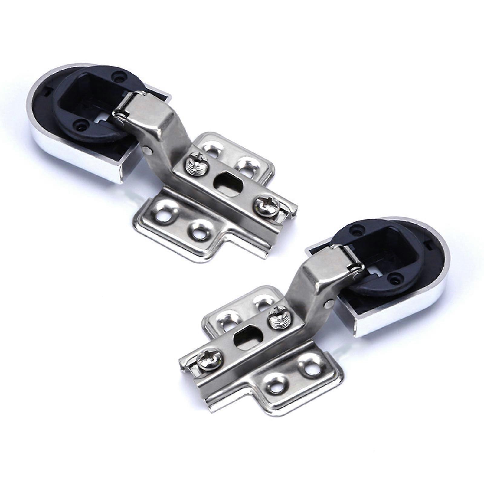 2Pcs Wine Cabinet Door Damping Hinge Replacement Glass Door Buffer Hinge Hardware Accessories Easy to Installation Multicolor