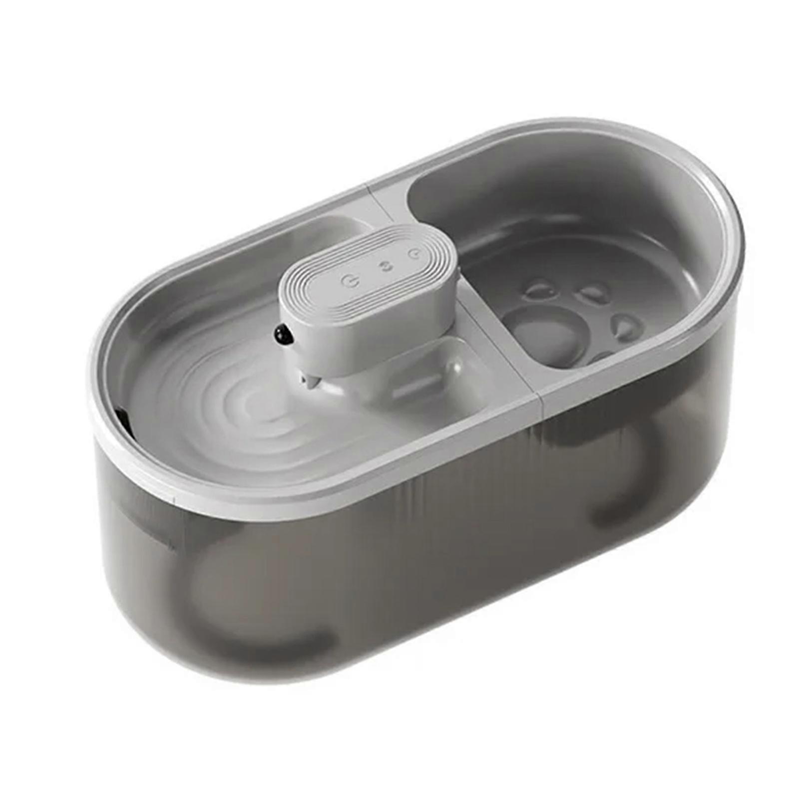 Automatic Pet Feeders And Water Dispenser With Smarted Programmable Timer Large Capacity Food Storage Water Circulations  Knight  Grey