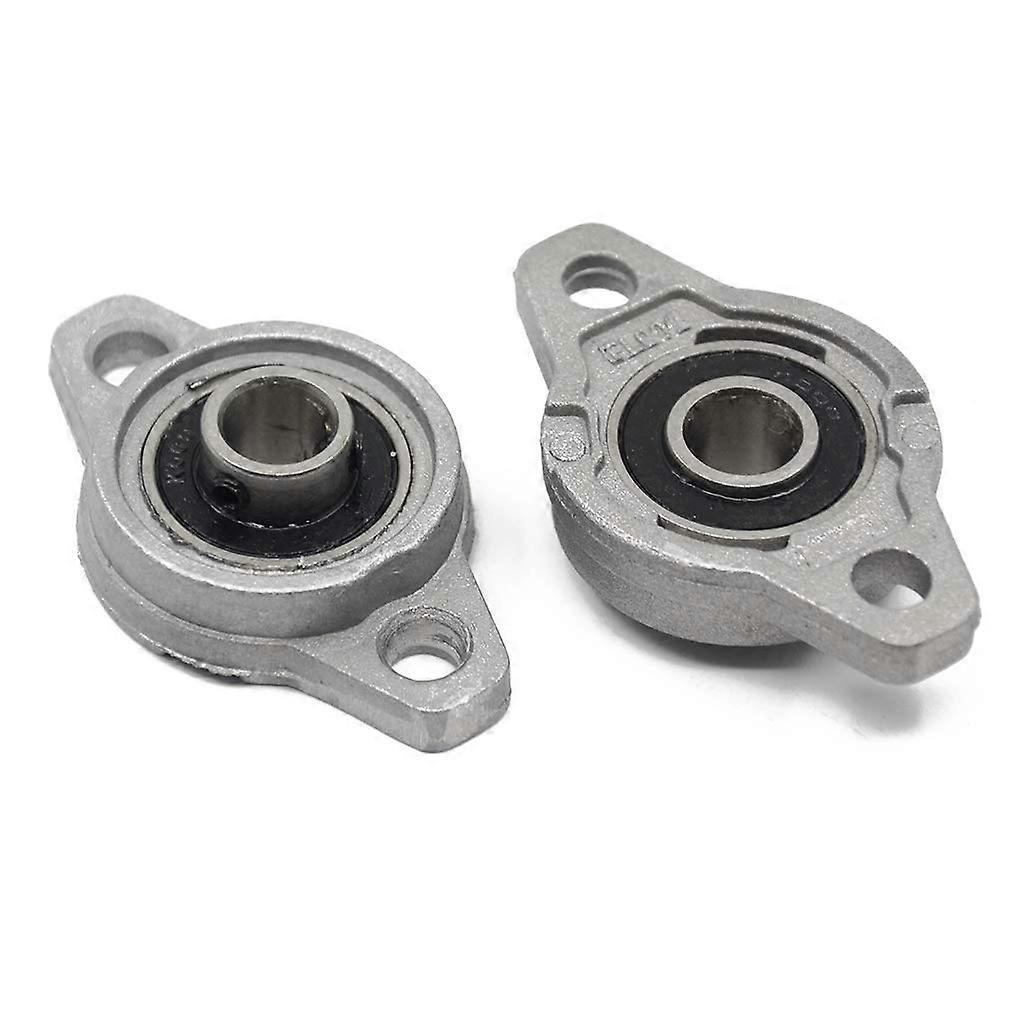 2 Pack 12mm Mounted Flange Block Bearings Self Aligning Zinc Alloy for Linear Shaft