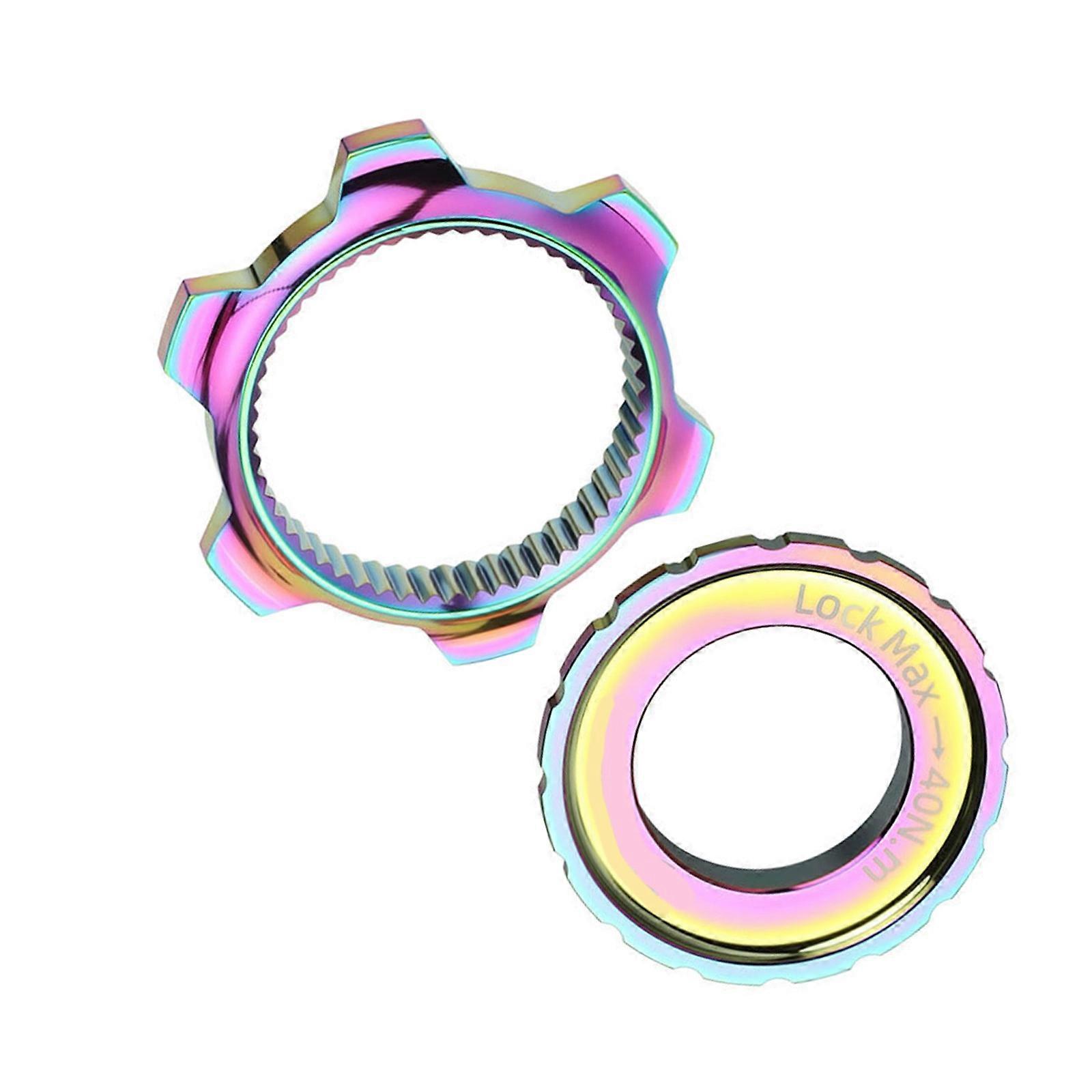 Double Bicycles Brake Adapter Set Centerlock Conversion for 6 Bolt Hub Simple Assembly Light weight Durability  color