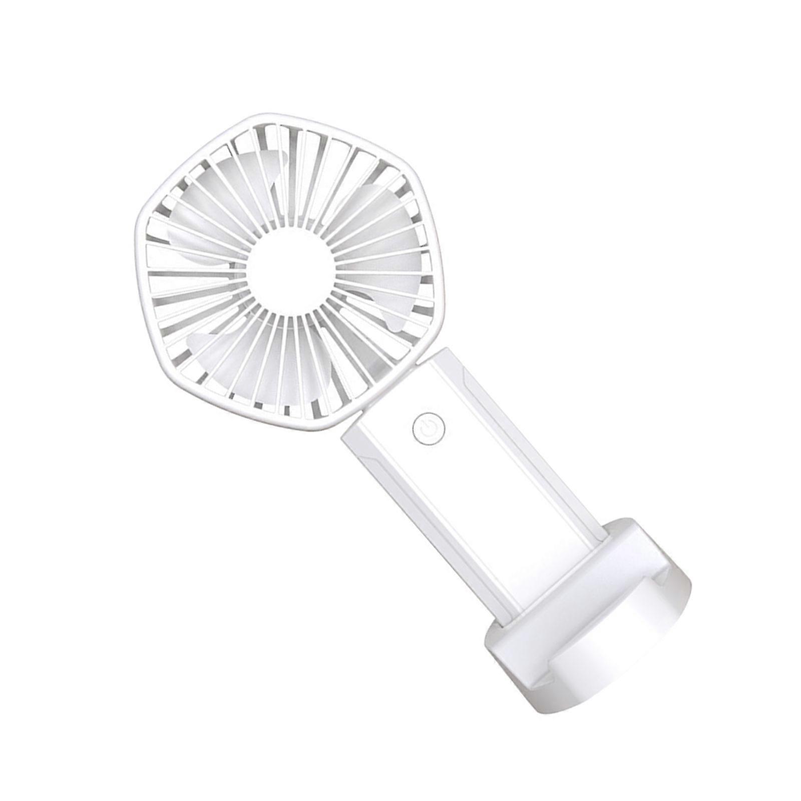 מאוורר כף יד נייד 1200mah נטענת מאוורר קירור כף יד קטן למאוורר איפור נסיעות מקורה מתנה חיצונית לבן