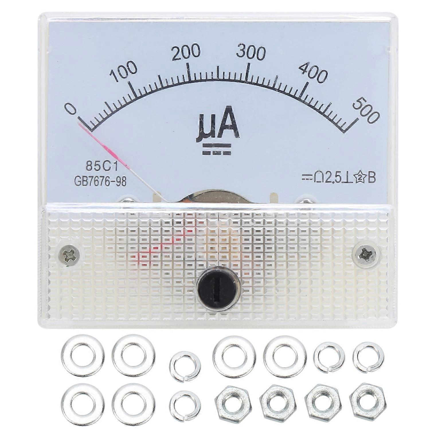 85C1 DC 0~500UA ABS Pointer Ammeter Ampere Meter Panel High Accuracy Current Meter