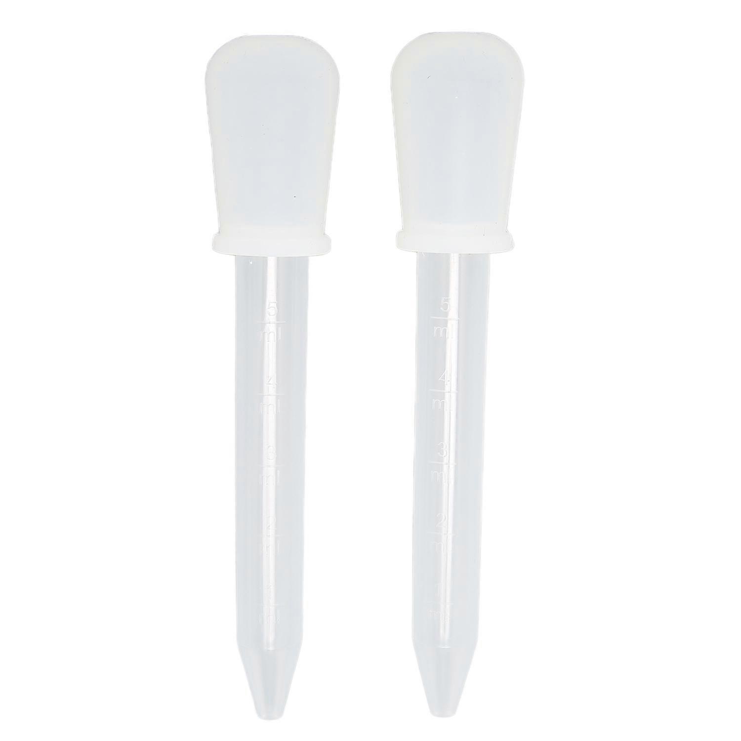 2pcs Liquid Dropper 5ml Capacity Safe Reliable Light Weight Compact Portable Pipettes for Scientific