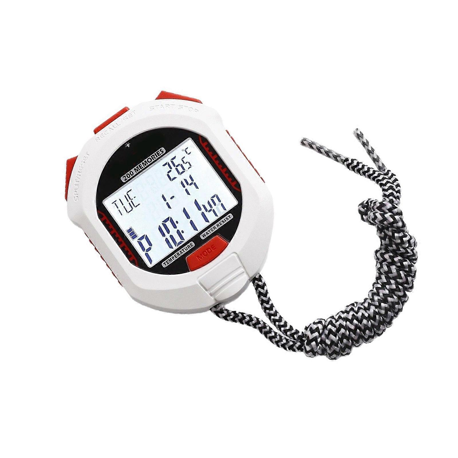 Electronic Chronograph Timer with Backlight Display for Athletes Sport Stopwatch Professional Athletic Timing Device Multicolor