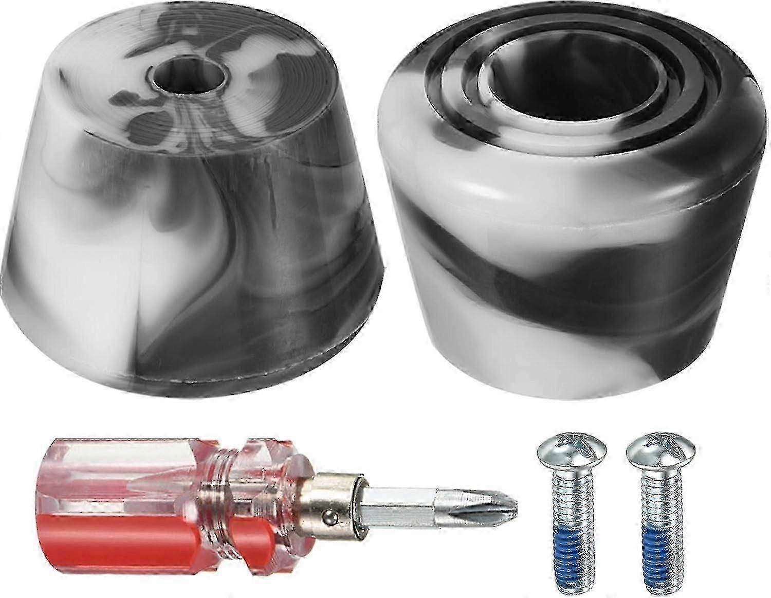 Roller Skate Stopper - Rubber Brake Block ,Toe Stops, Adjustable with Screwdriver, Black