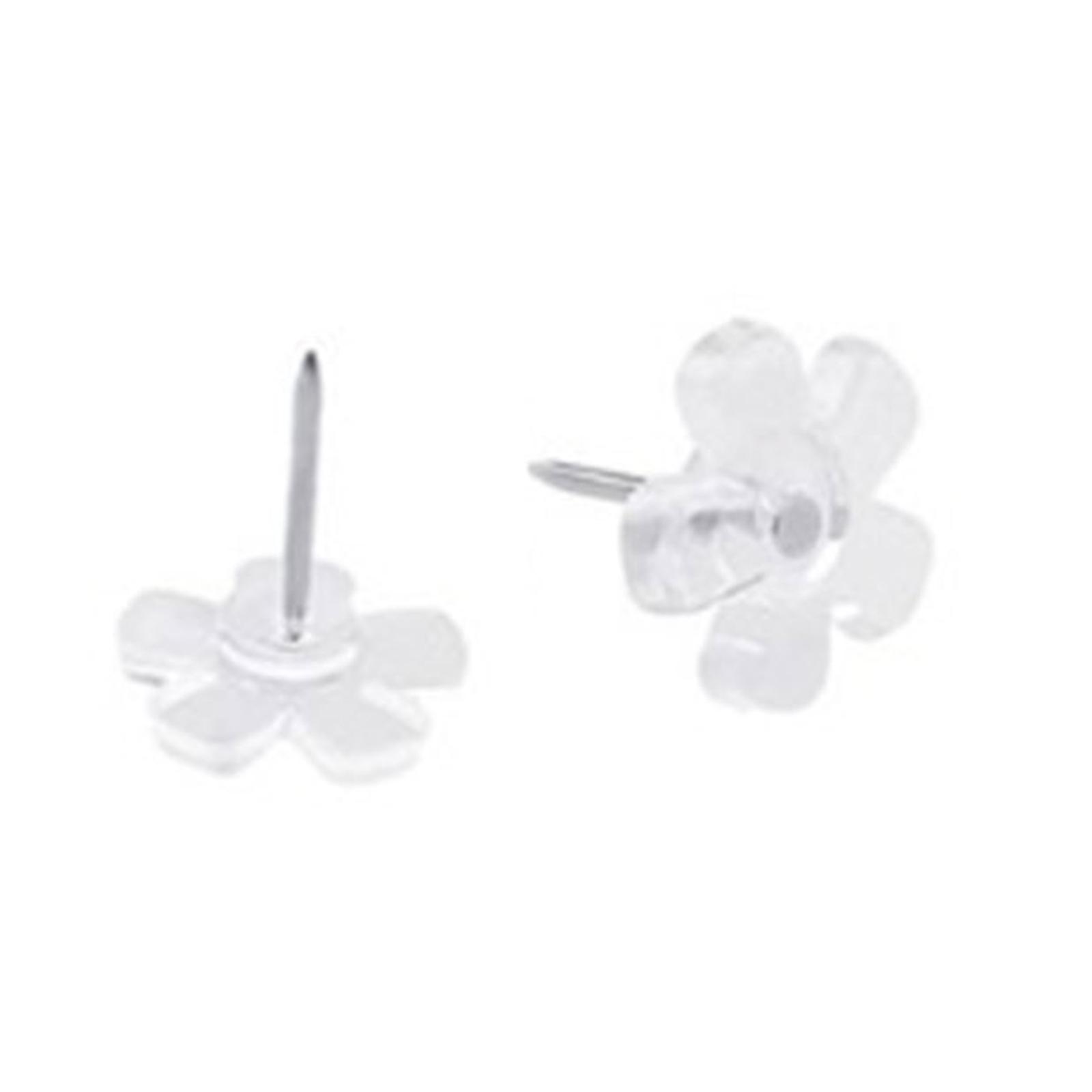 100 spilli da cucito a forma di fiori con scatola trasparente, spilli da trapuntatura a forma di fiore, spilli da mappa per cucito su tessuto, fai da te, multicolore