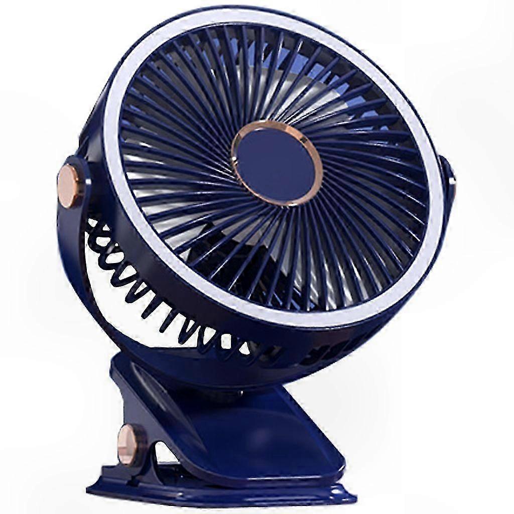 Clip on Fan with Night Lamp, 3 Speed Airflow, Adjustable Angle for Cooling