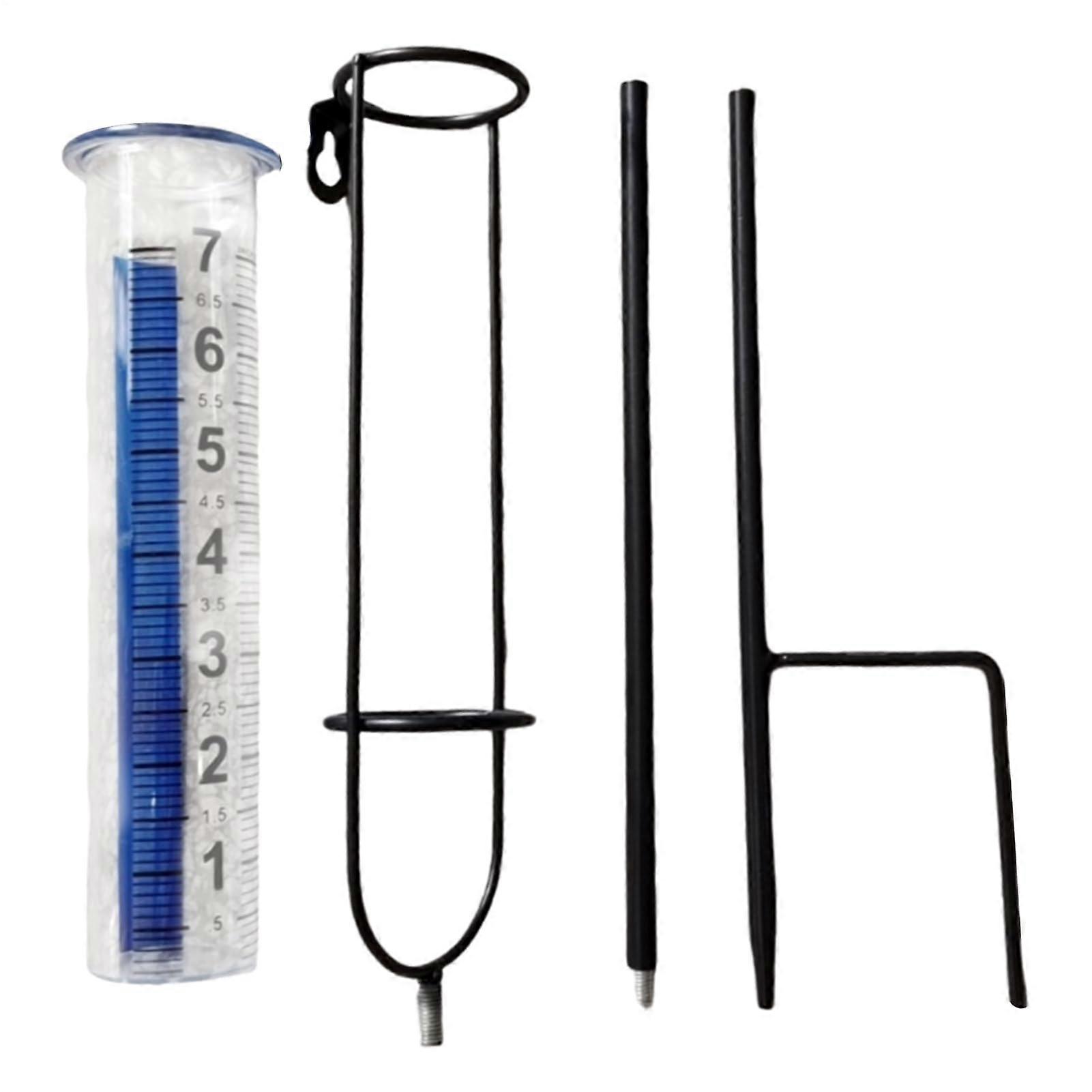 Adjustable Height Outdoor Rain Gauge Weather Resistant Large Numbers for Garden Lawn Yard