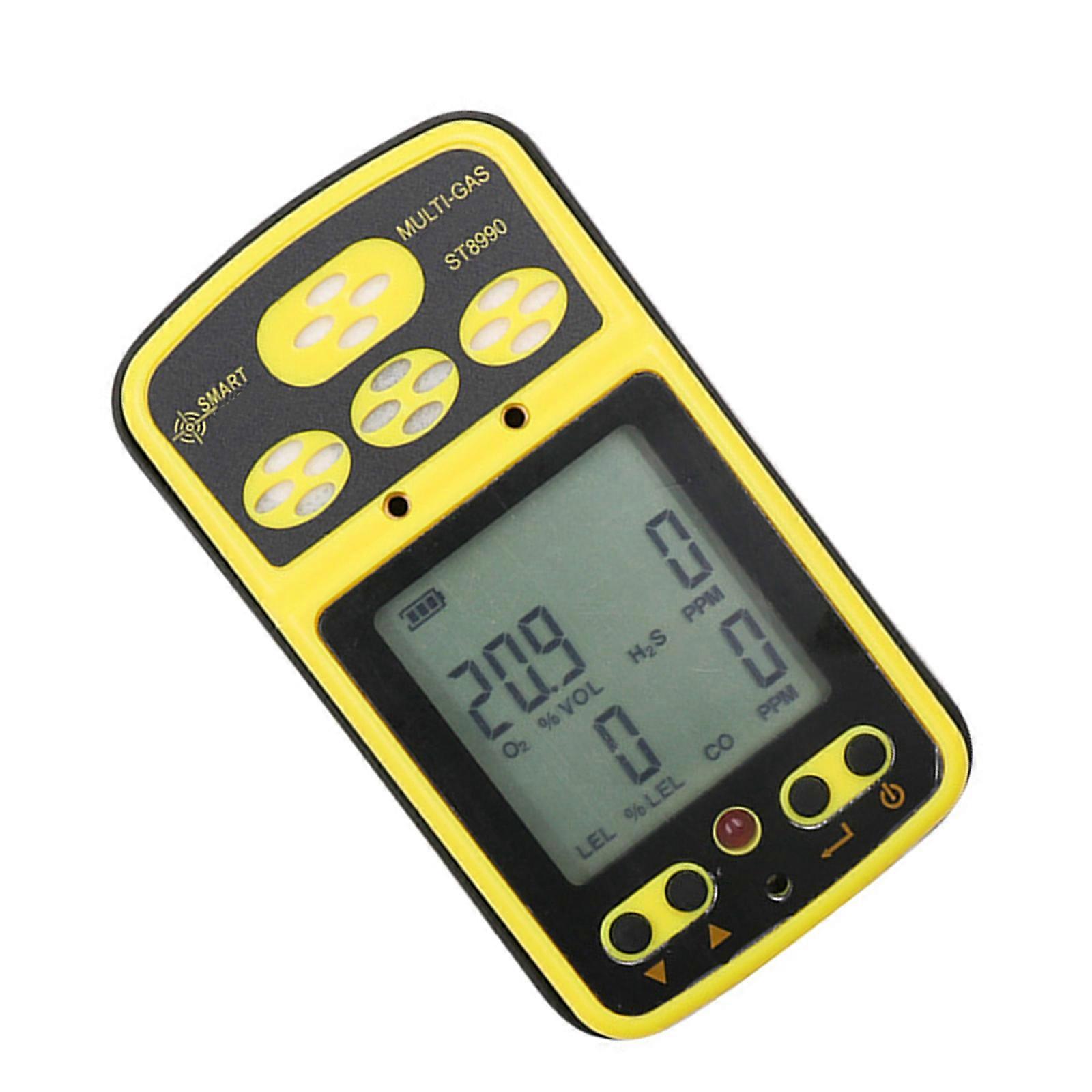 Lightweight High Sensitivity Multiple Gas Detector Suitable for CO H2S O2 LEL Industrial Applications Environmental Use Multicolor