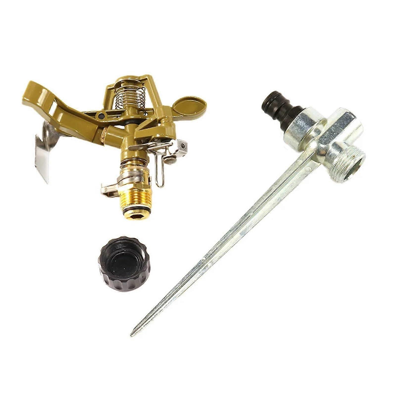 360° Rotating Lawn Sprinkler with Adjustable Rocker Nozzle for Garden Irrigation (1pc)