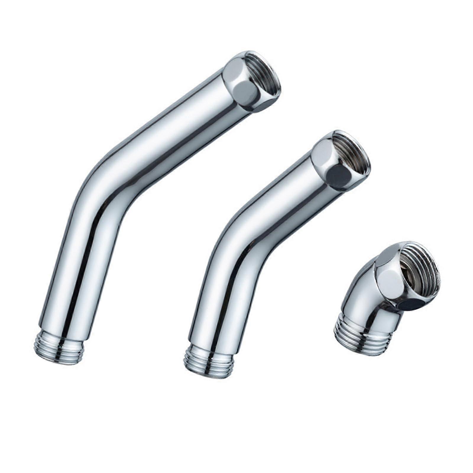 Set of 3 Adjustable 135 Degree Shower Hose Adapters for Handheld and Overhead Bathroom Use