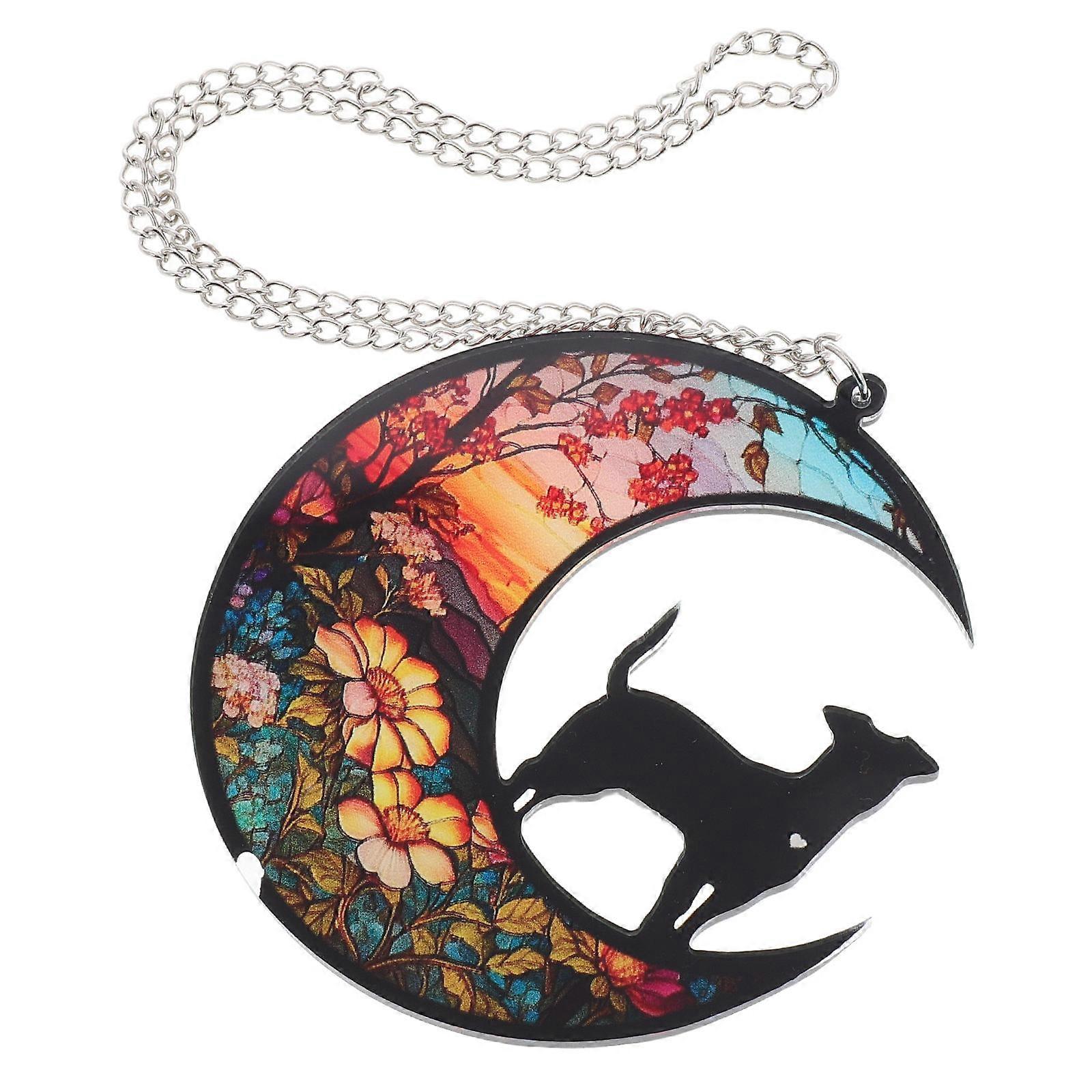Dog Memorial Suncatcher Flat Moon Window Hanging Multi Acrylic Memorial 1Pack