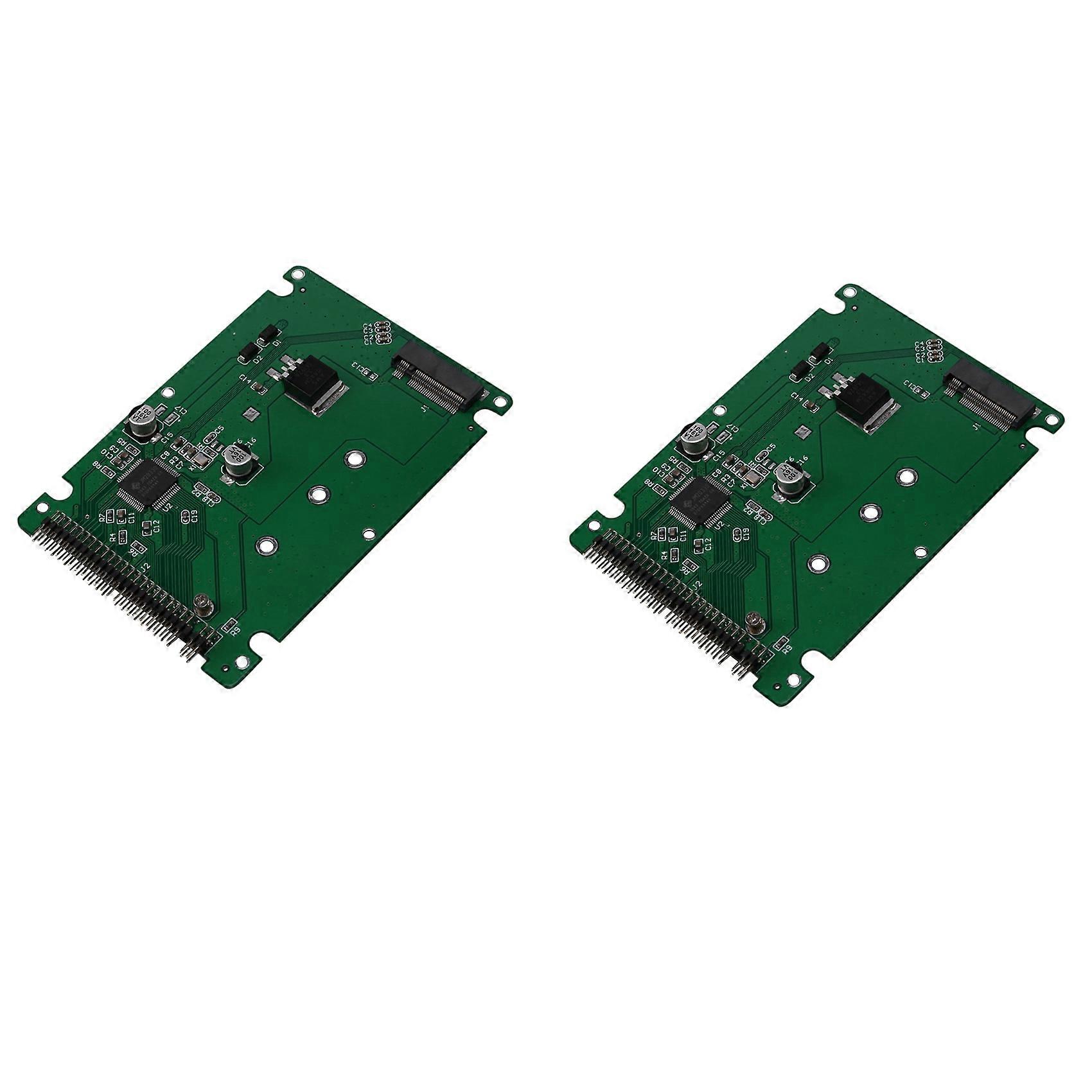2X M.2 NGFF B+M Key SATA SSD to 44 Pin 2.5 IDE Converter Adapter Card with Case