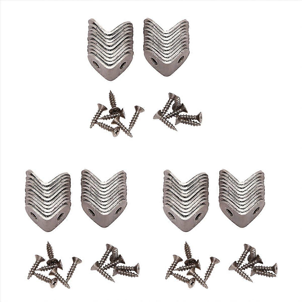20 Pcs Stainless Steel L Bracket Corner Brace 