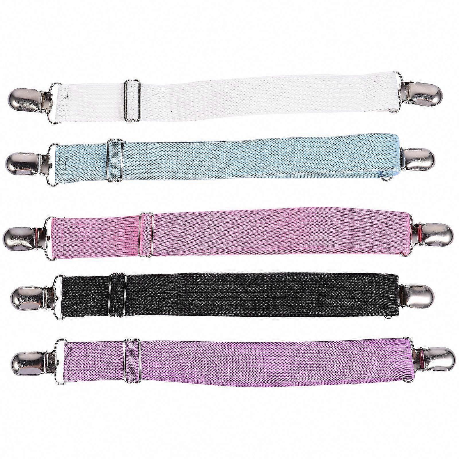 5pcs Adjustable Bed Sheet Straps, Elastic Mattress Sheet Fasteners & Holders