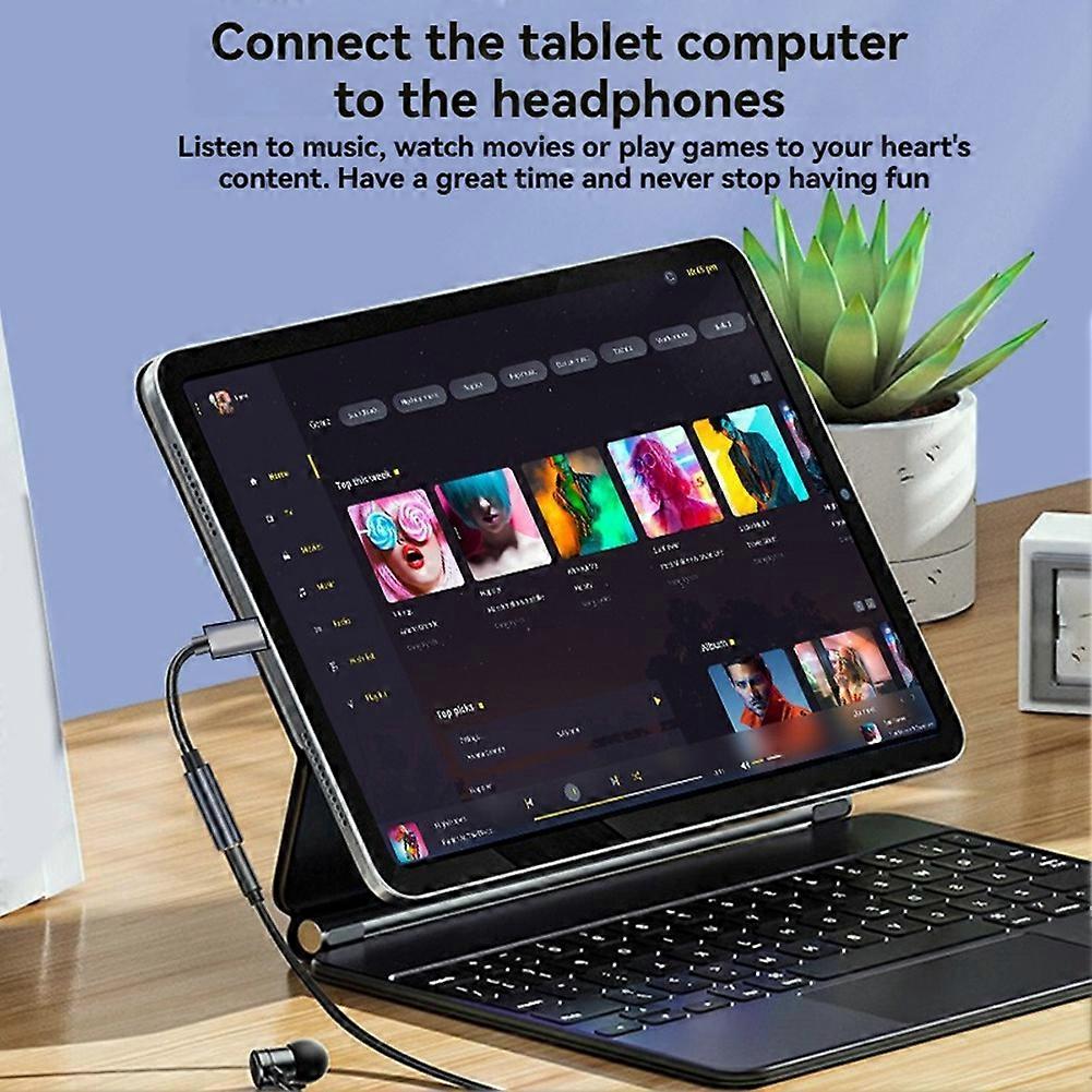 Type-C to 3.5mm Headphone Jack Adapter Type C Aux Audio Cable Adapter USB C DAC Digital Chip Decoding Adapter