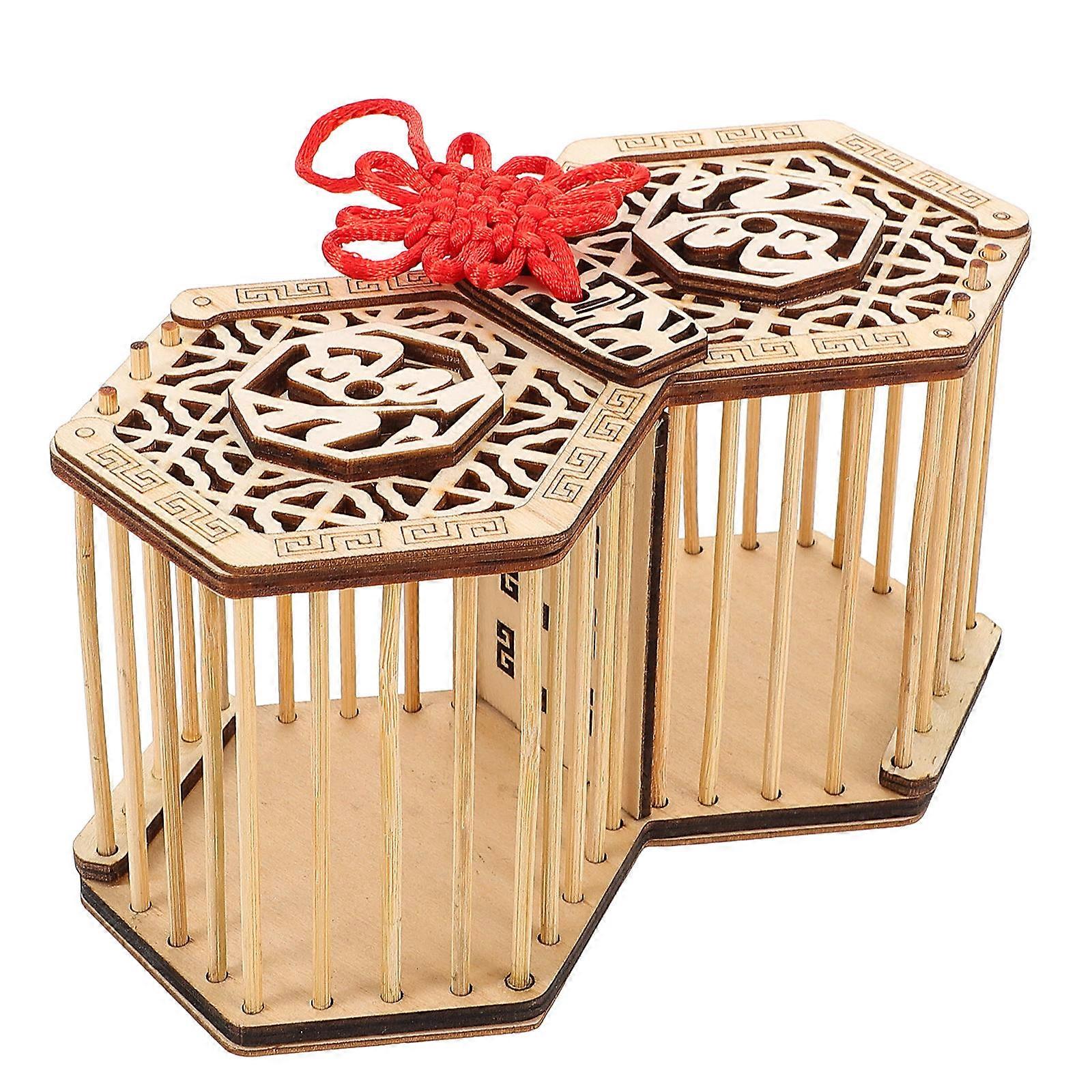 Durable Bamboo Cricket Holder for Mini Grasshopper Cage and Pet Storage