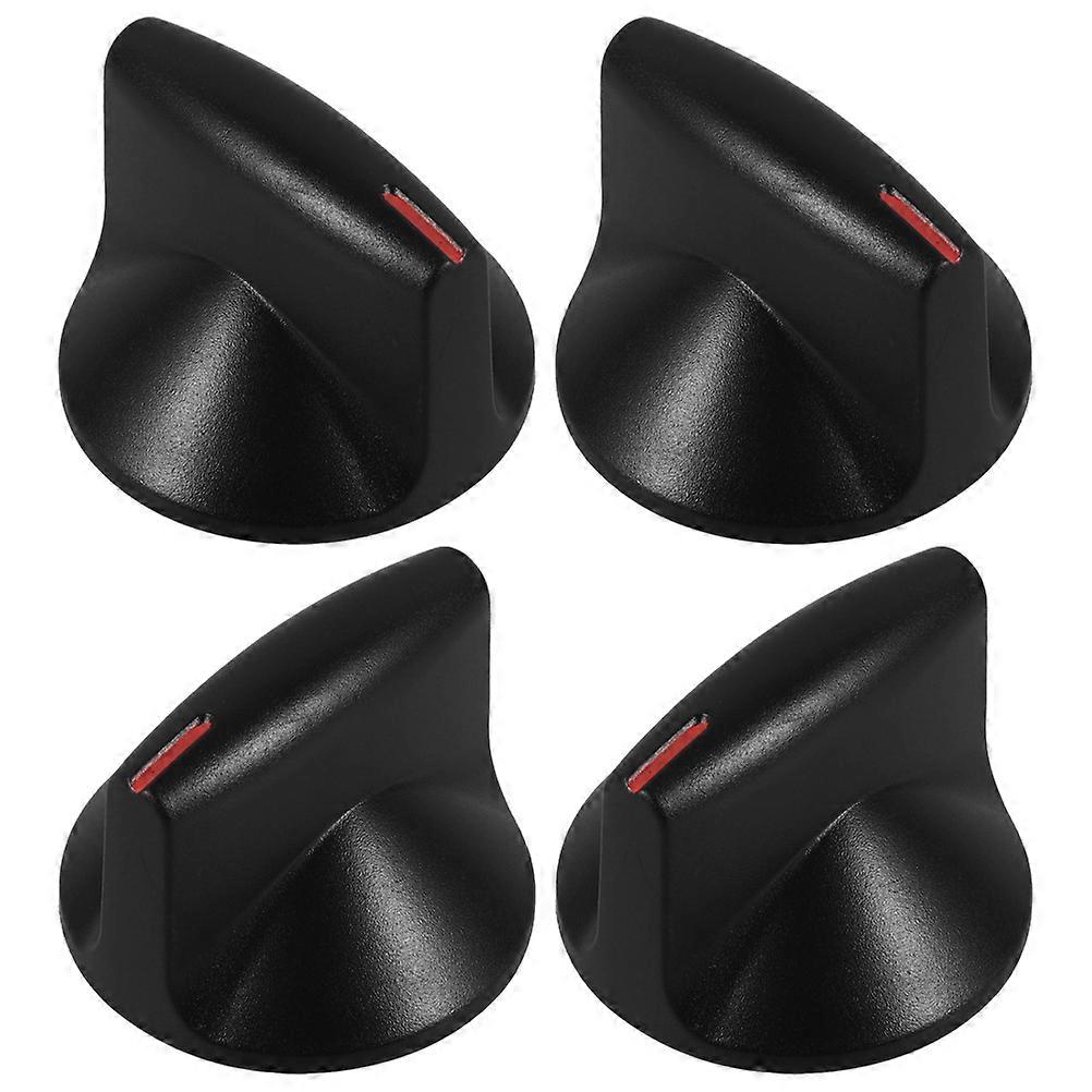 Universal Gas Stove Knob Switch for Burner Control 2Pairs Black Knobs