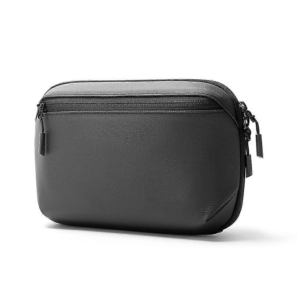 Waterproof Tech Pouch Multi-Layer Organizer Case Portable Gadget Bag for Travel Data Cable and USB Charger Storage Grey