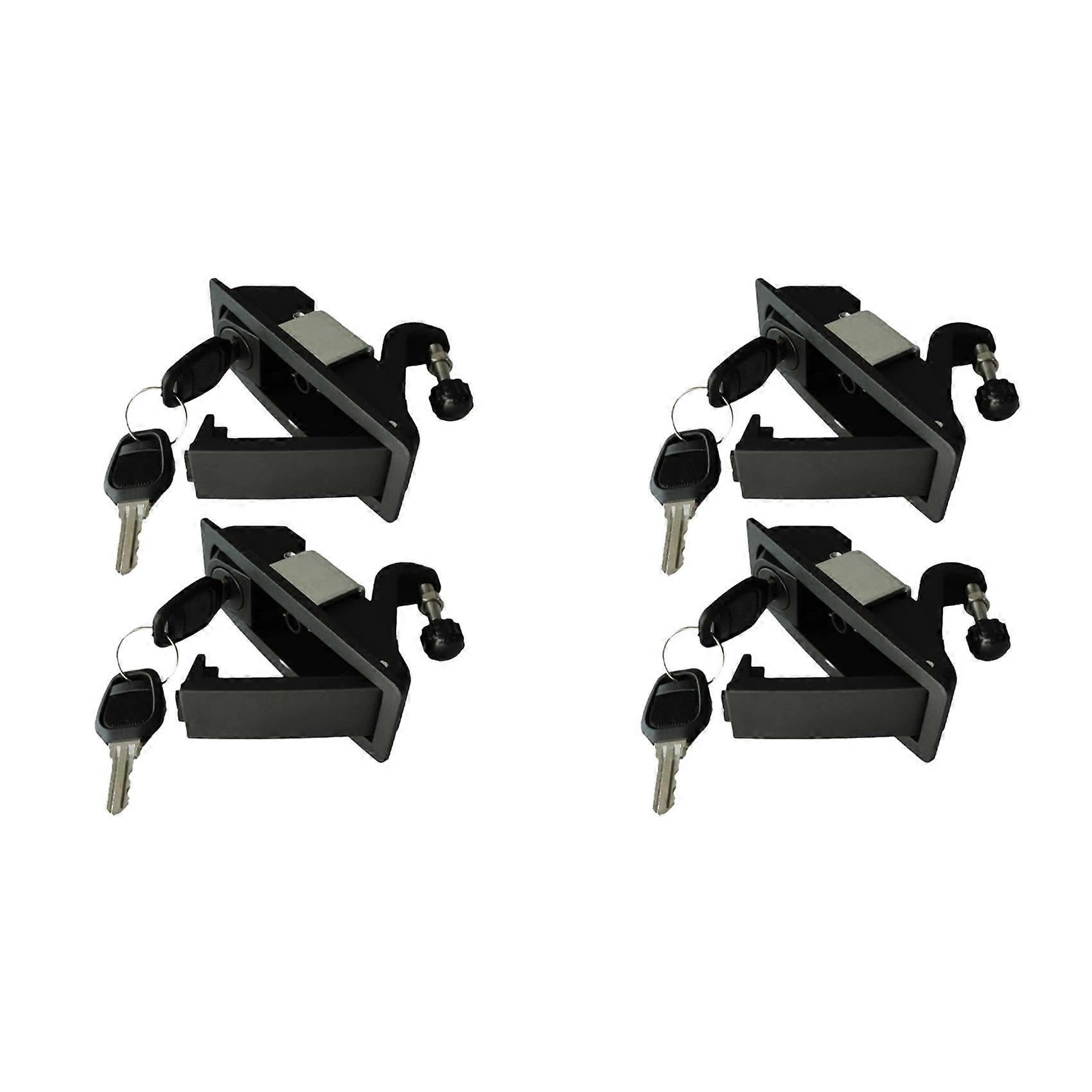 4PCS Compression Latch Lock Trigger Latch Lock Zinc Alloy Adjustable Lever Hand Operated Compression Latch Flush Black
