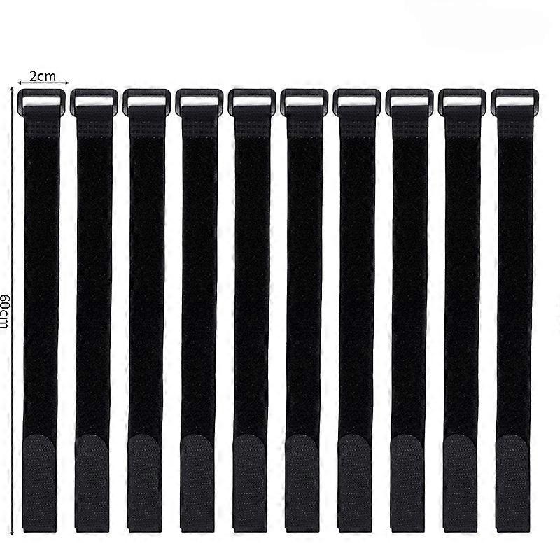 10PCS Reusable Hook and Loop Fastening Nylon Cable Securing Straps Durable Functional Ties Adjustable Wrapping Cinch Straps 2025