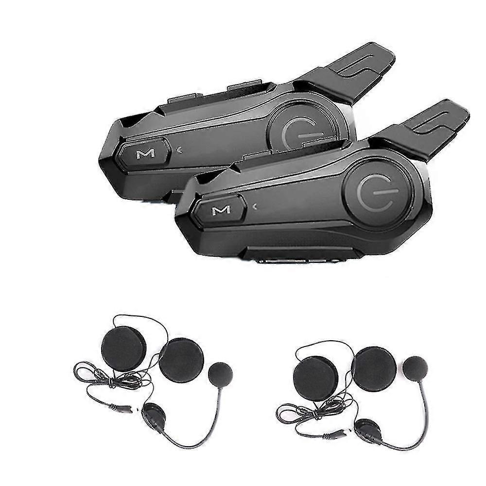 2pcs Bluetooth Intercom Motorcycle Half Helmet Bluetooth Headset For 2 Intercomunicador Wireless He -JJ