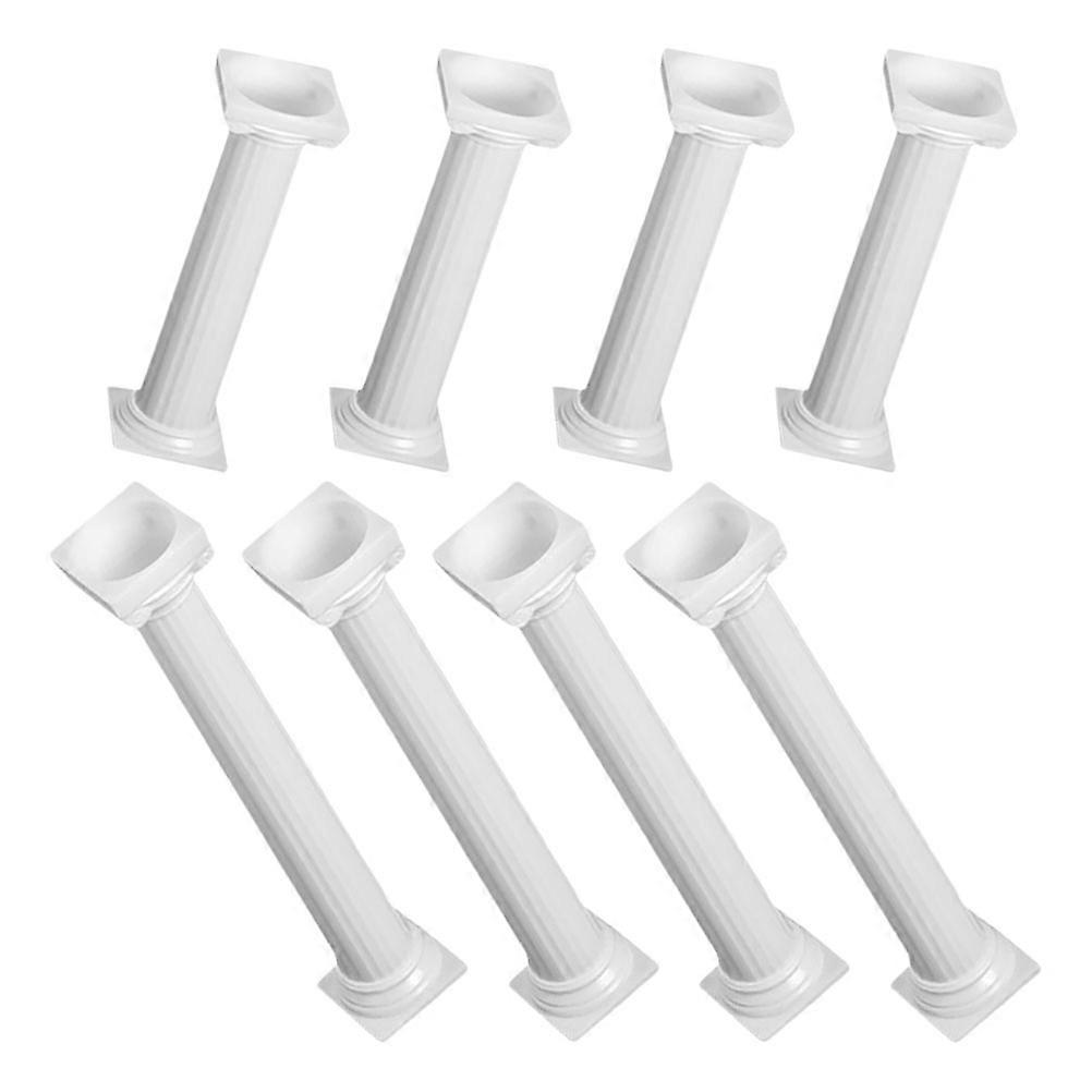 Roman Column Cake Stand for Tiered Cake Support 8Pcs White Pillars