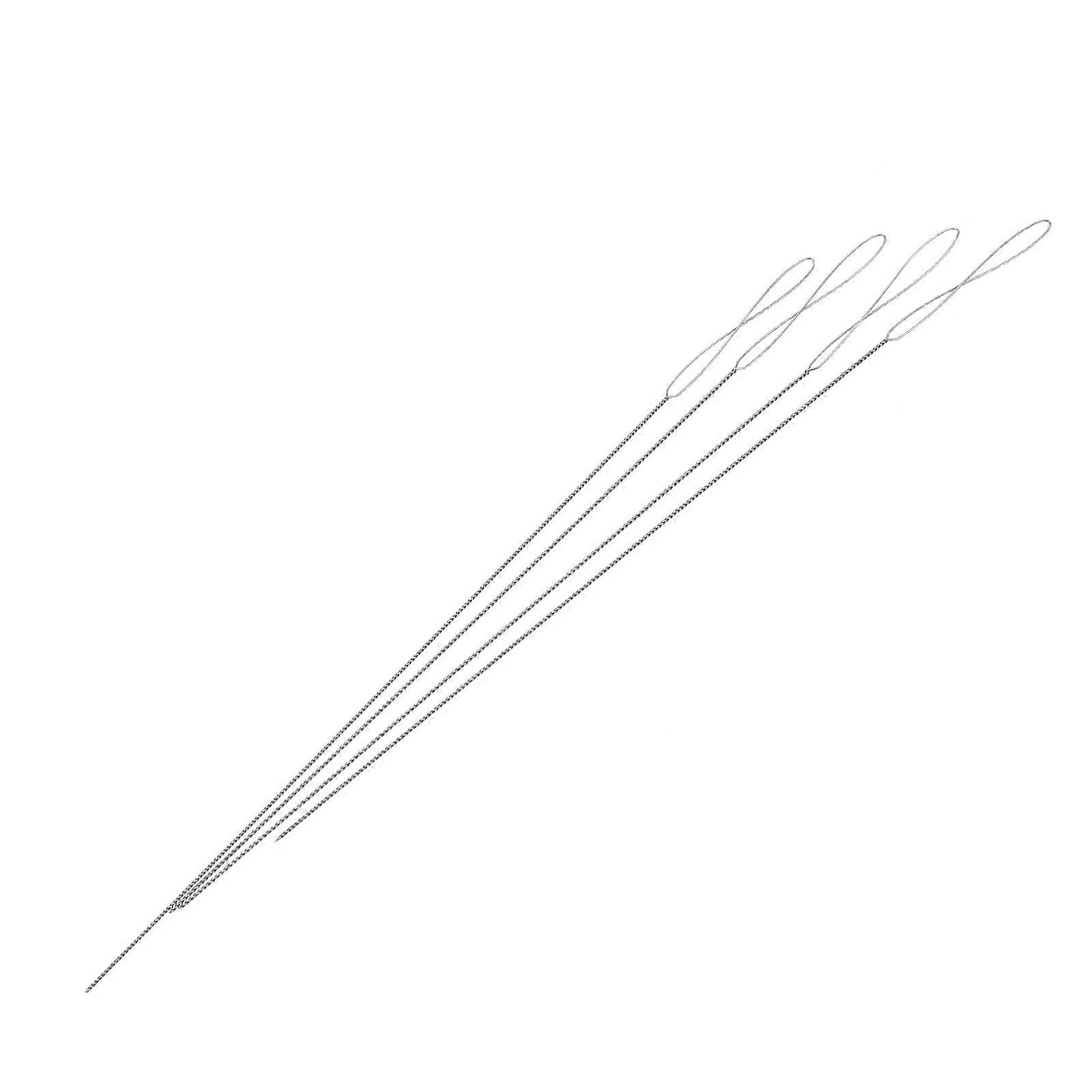DIY Beading Needles Silver for Stitching Use 4Pcs Embroidery Needles
