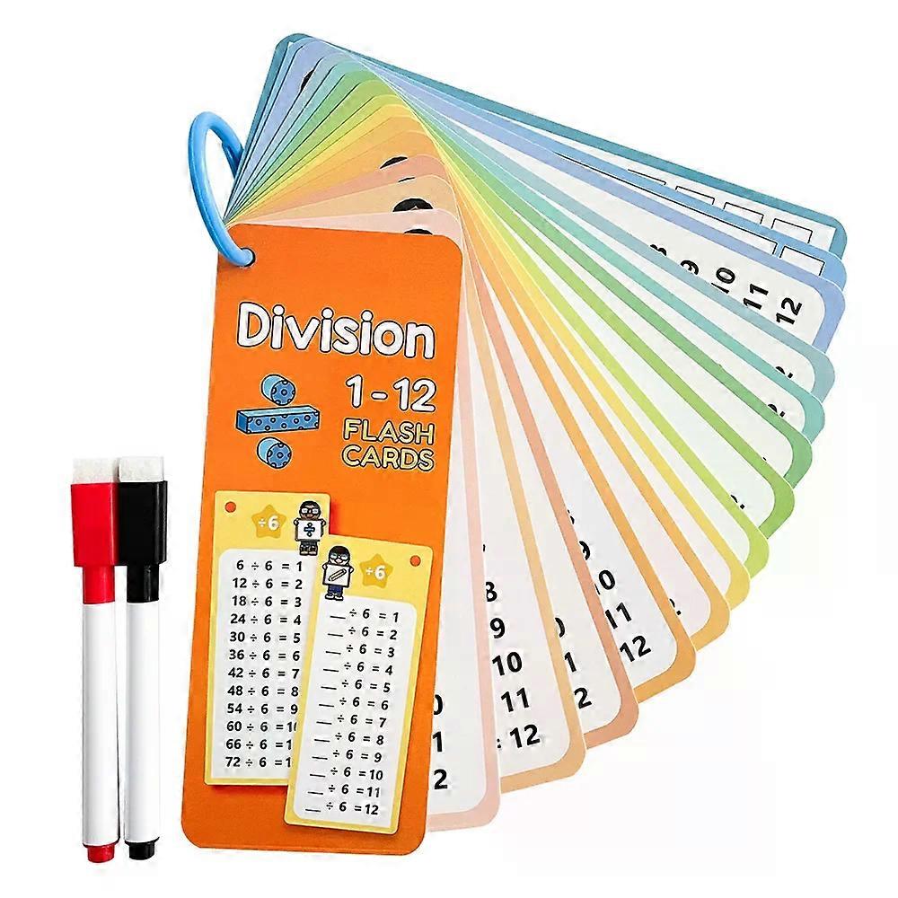 0-12 Multiplication Charts, Times Table Cards, Self Check Math Learning Tool, Practice Quick Calculation Mathematics Flashcard