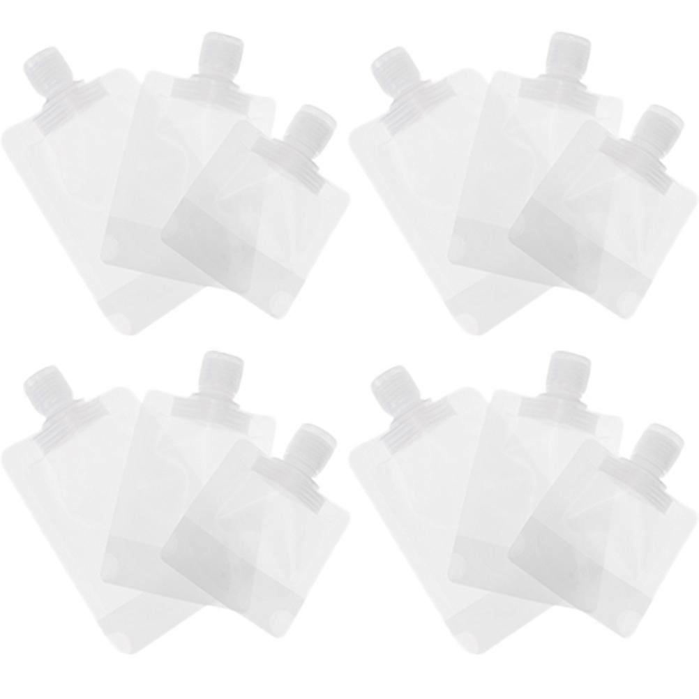 Refillable Travel Lotion Bags Empty Squeeze Pouch for Storage 24Pcs