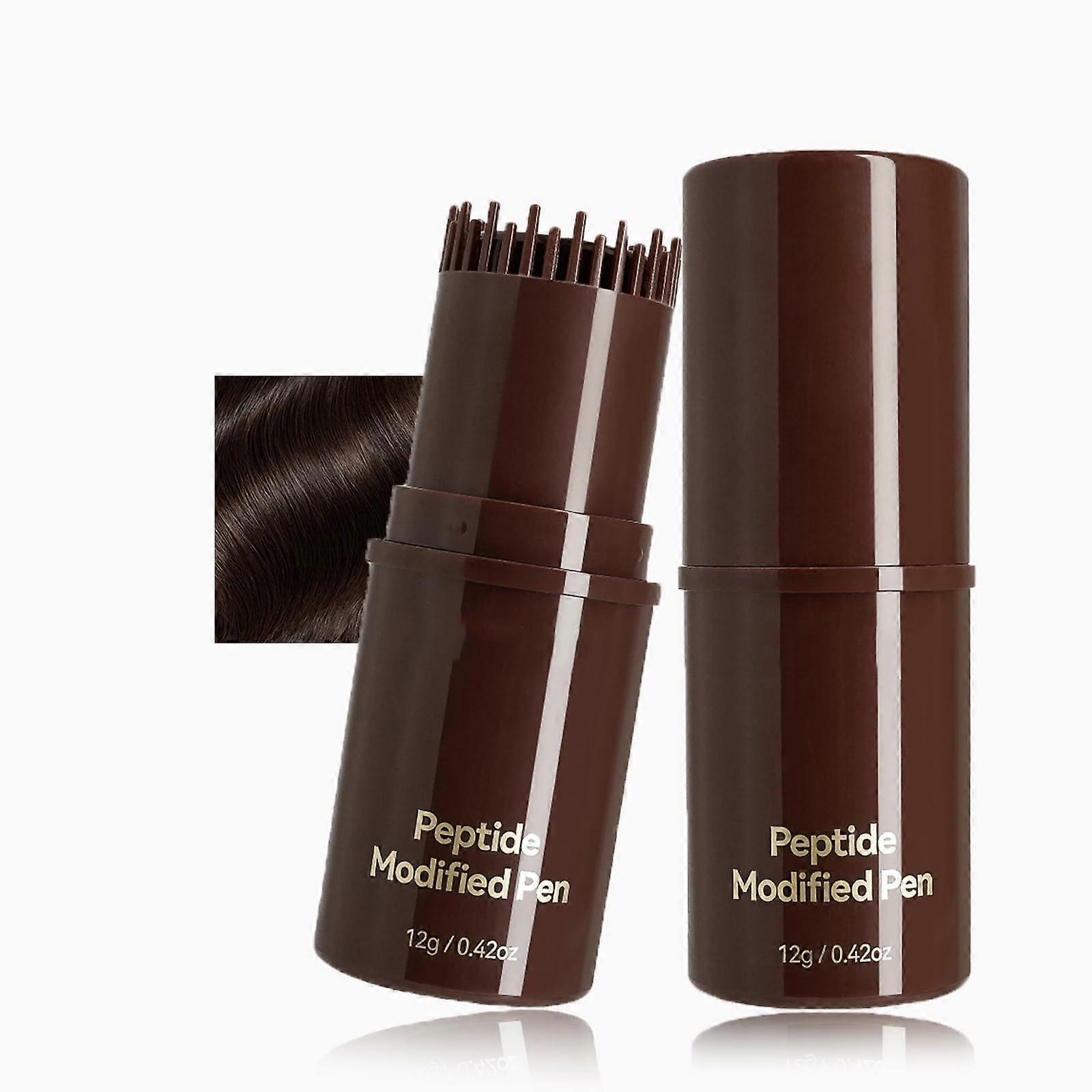 Hair Color Stick with Comb Applicator, Waterproof Root Touch Up for Instant Gray Coverage, Dark Brown