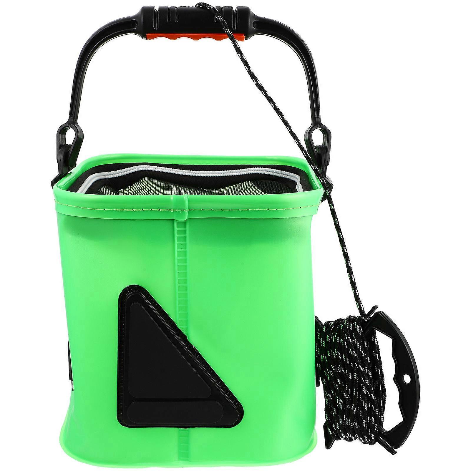 Fishing Pail Foldable Bucket for Storage 2Pcs Portable Container