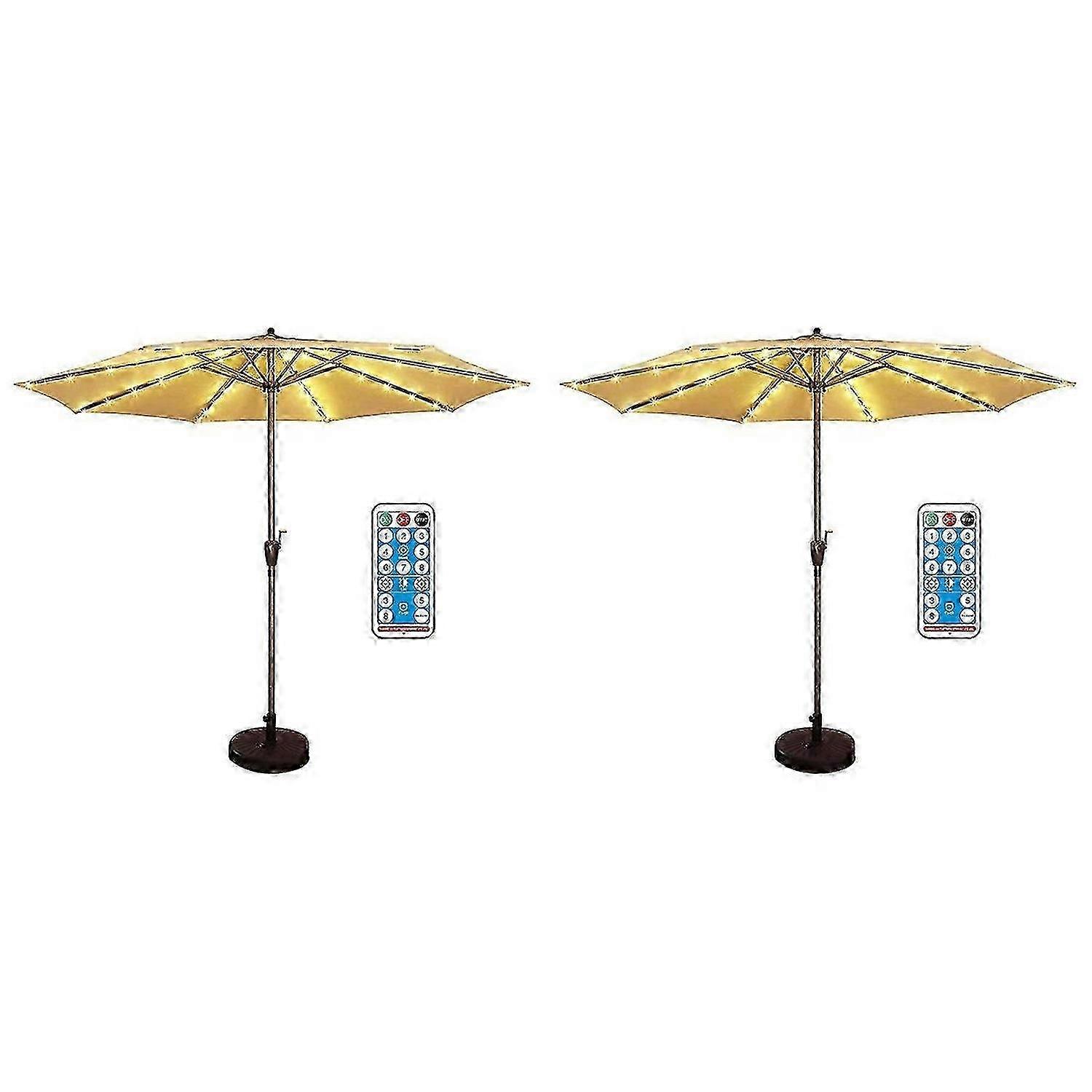 Solar-powered waterproof umbrella light for courtyards