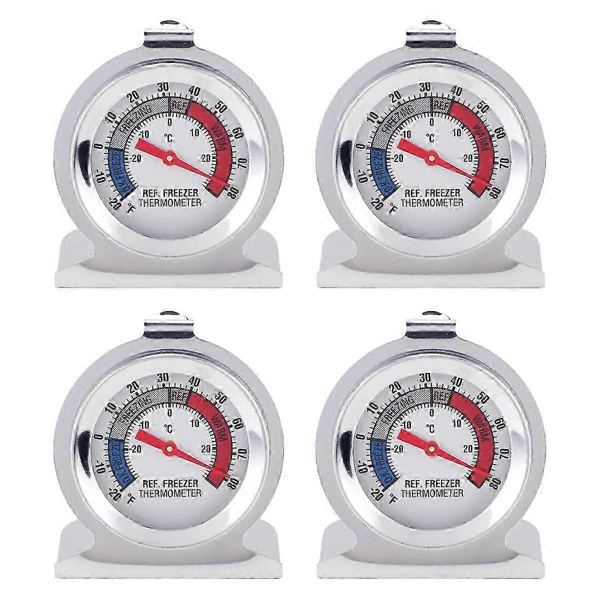 4Pc Refrigerator Thermometer, with Red Indicator Thermometer