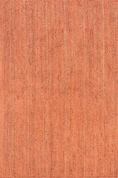 Rust Jute Braided Area Rug