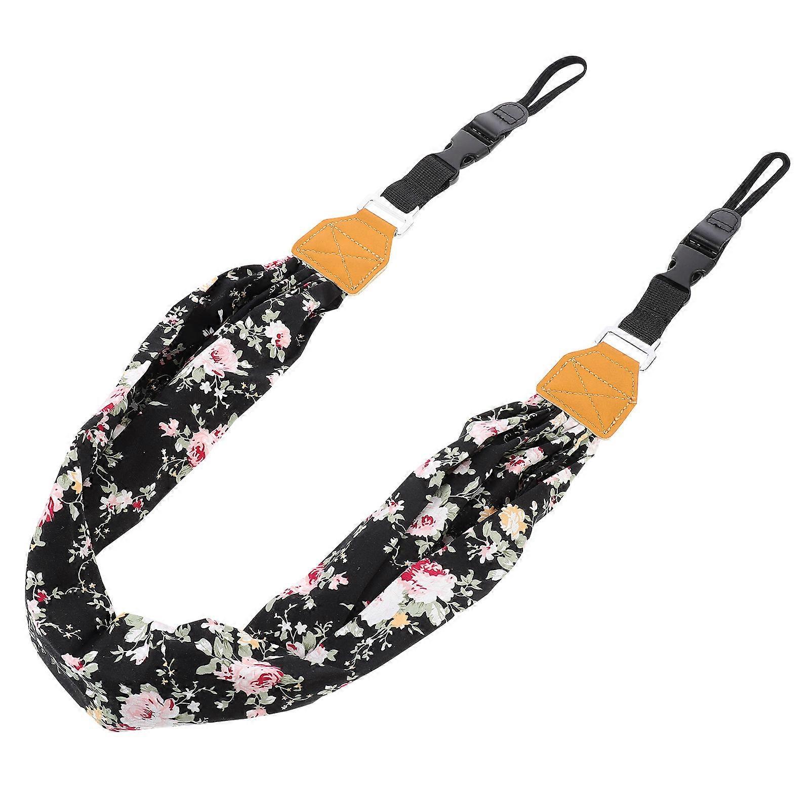 Scarf Pattern Digital Camera Strap Cotton Outdoor Photography Neck Support Easy Installation 1Pc