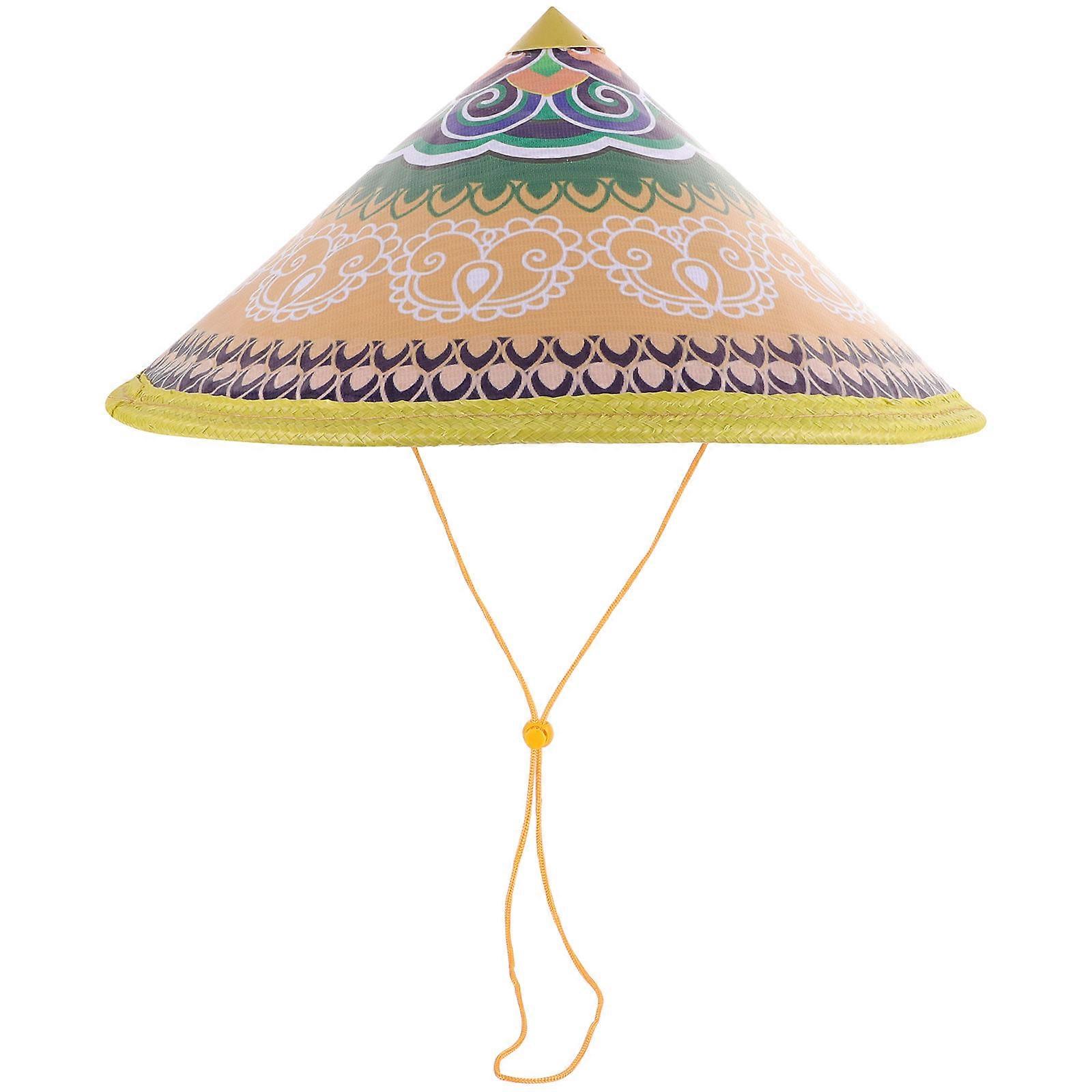 Handmade Woven Hat Cone Design For Children Stage Performance Use 1Set