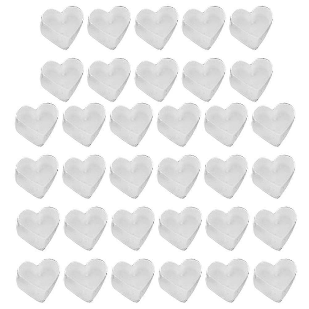 Ear Accessory Clear Silicone Earring Backs for 100Pcs Heart Shaped Backs